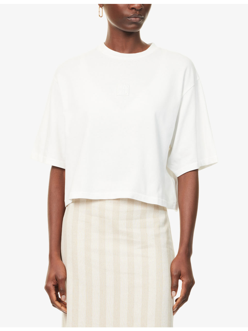 Myers Cropped Cotton-Jersey T-Shirt - 3