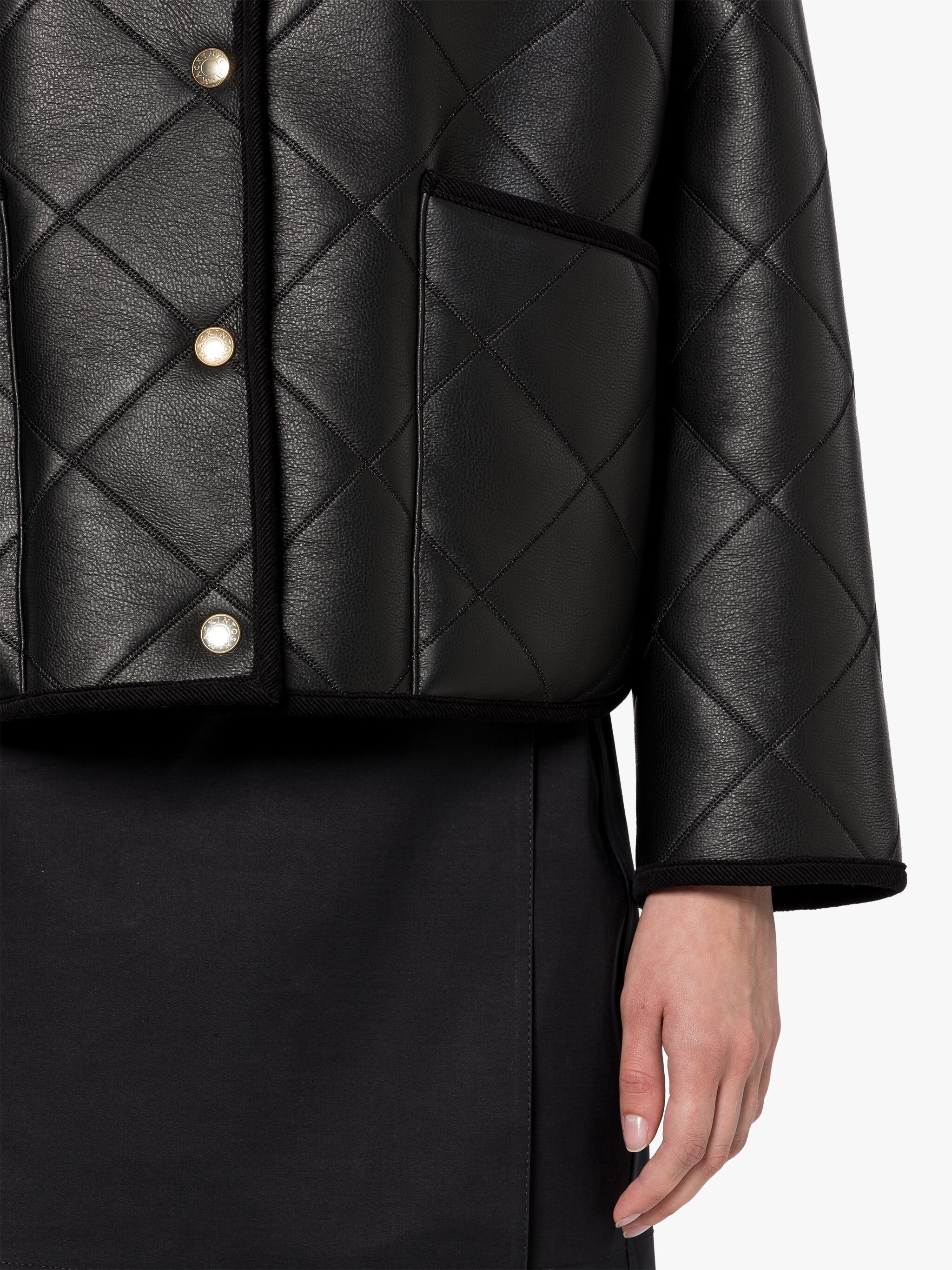 LYTH BLACK QUILTED JACKET - 5