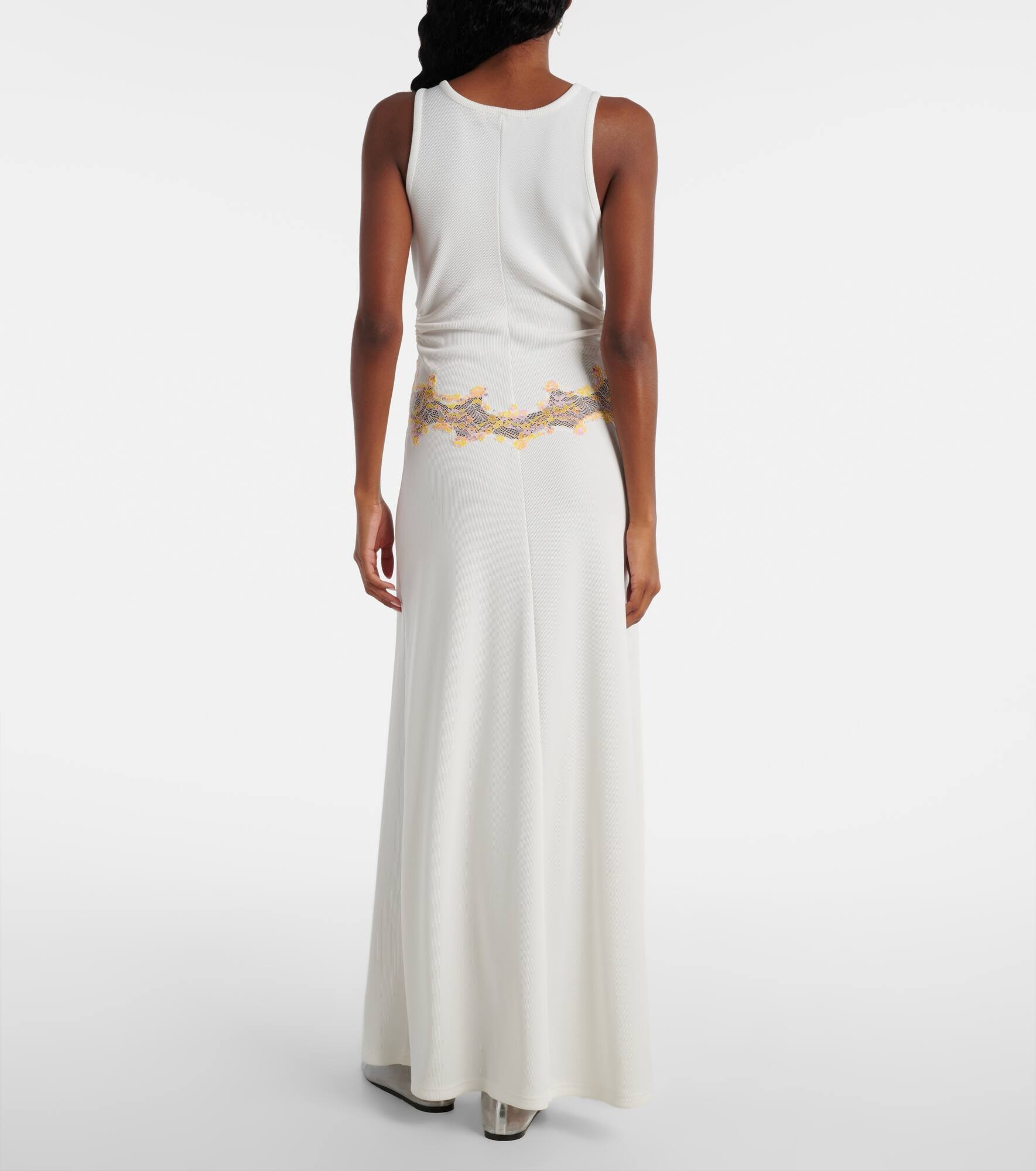 Crystal Orbit lace-trimmed maxi dress - 3