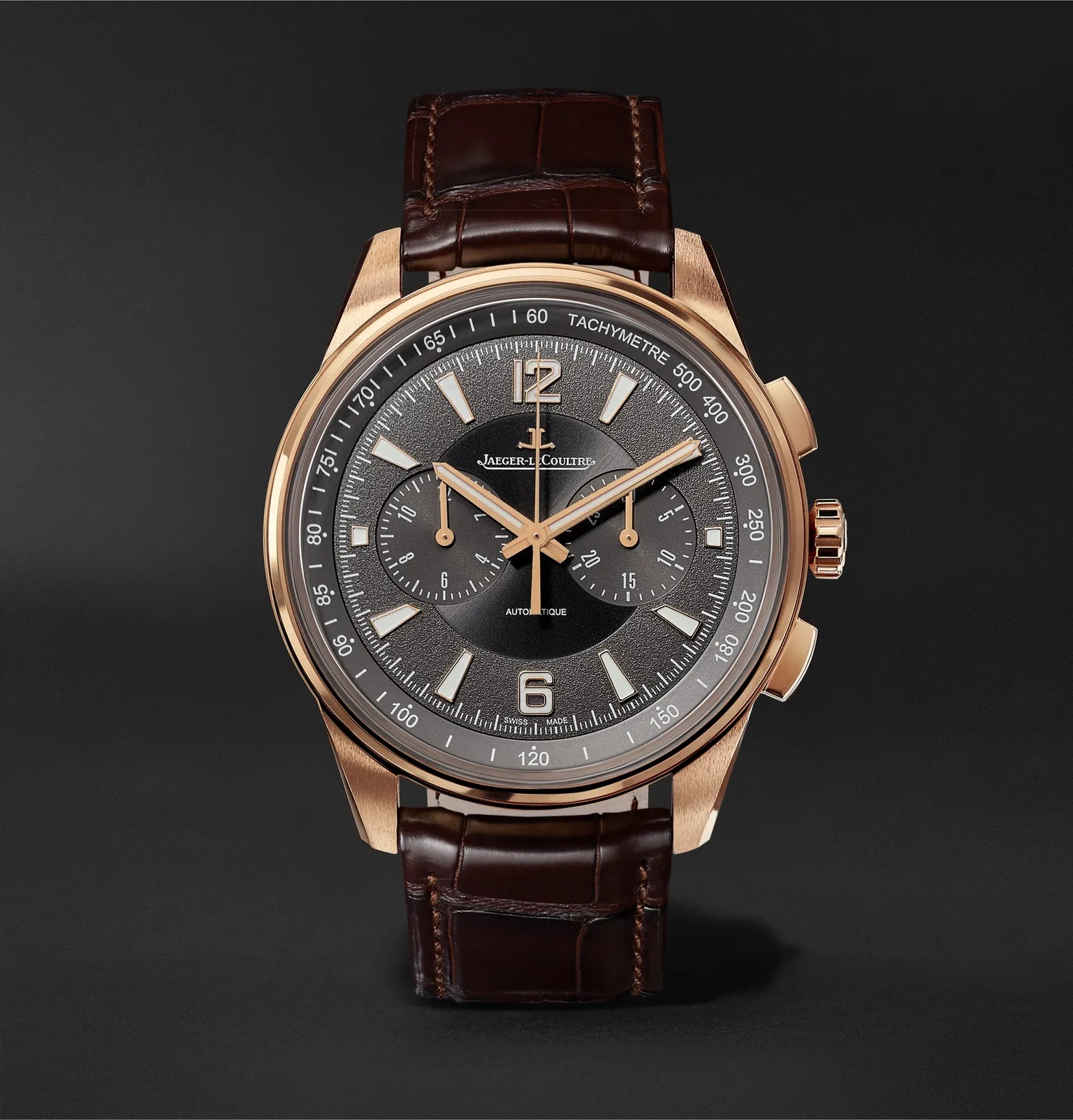 Polaris Automatic Chronograph 42mm Rose Gold and Alligator Watch, Ref. No. Q9022450 - 1