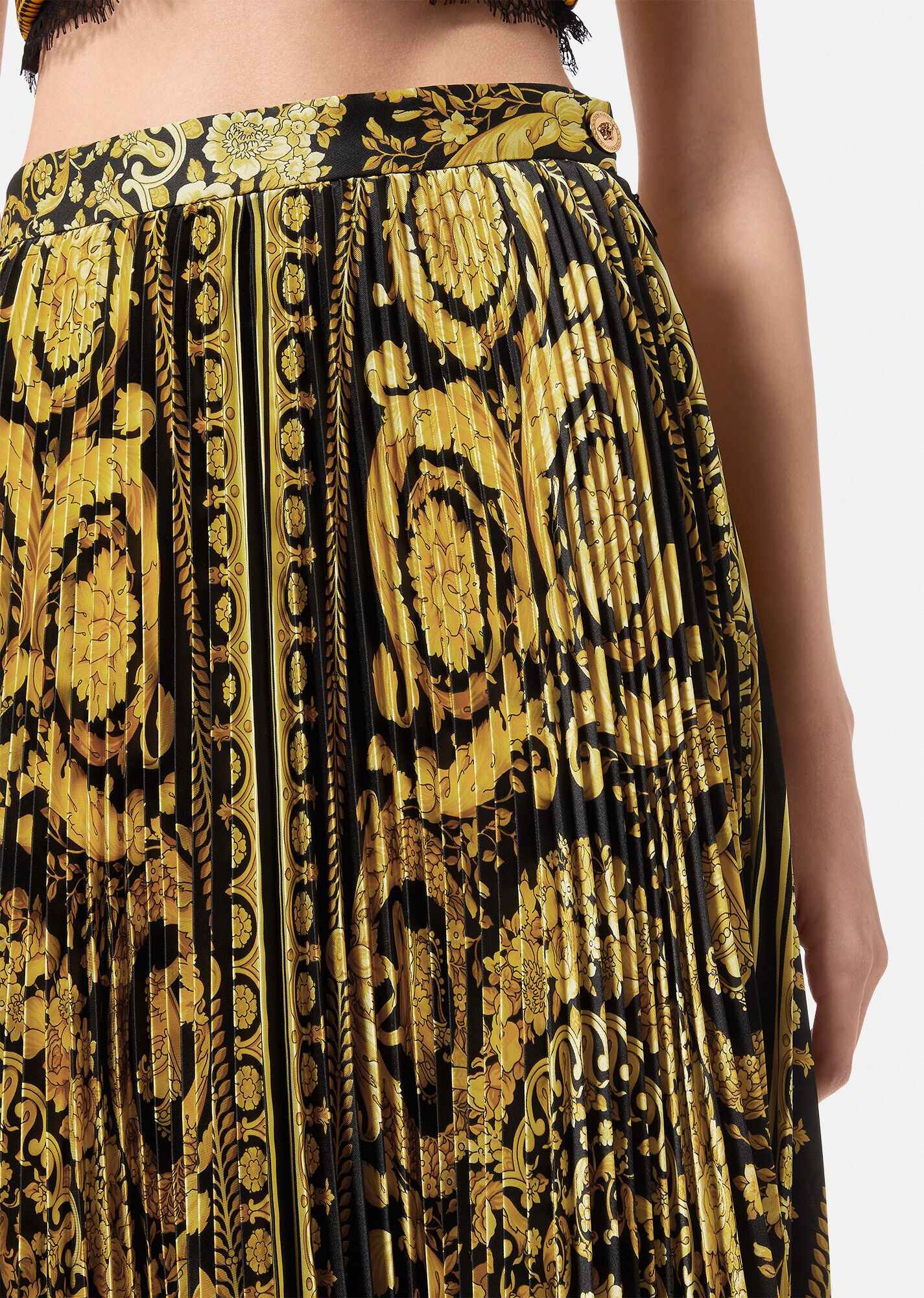 Barocco Pleated Midi Skirt - 5