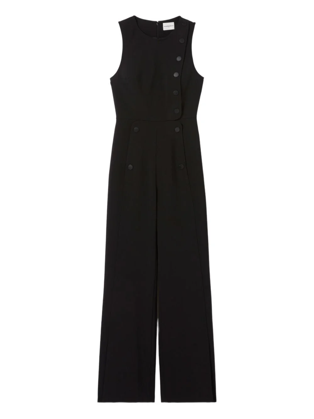 button-detail sleeveless jumpsuit - 1