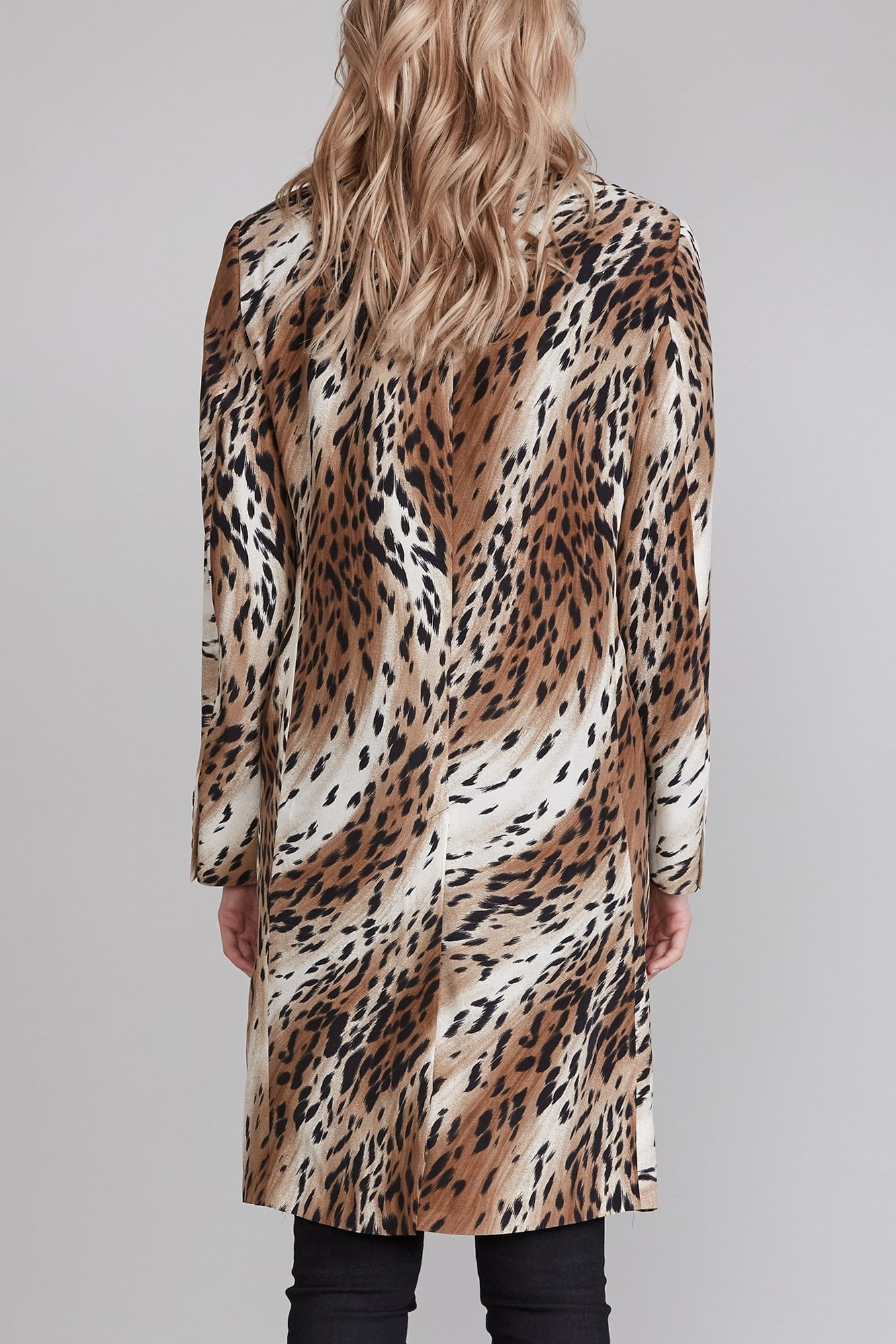 Peak Lapel Double Breasted Coat - Abstract Cheetah | R13 - 6