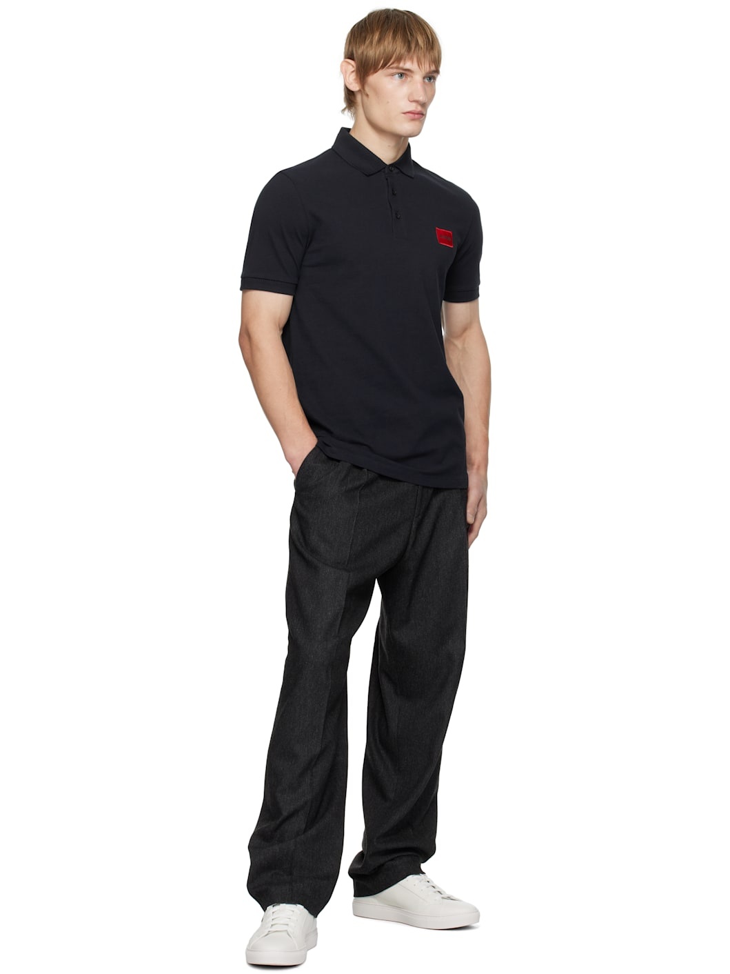 Navy Logo Patch Polo - 4