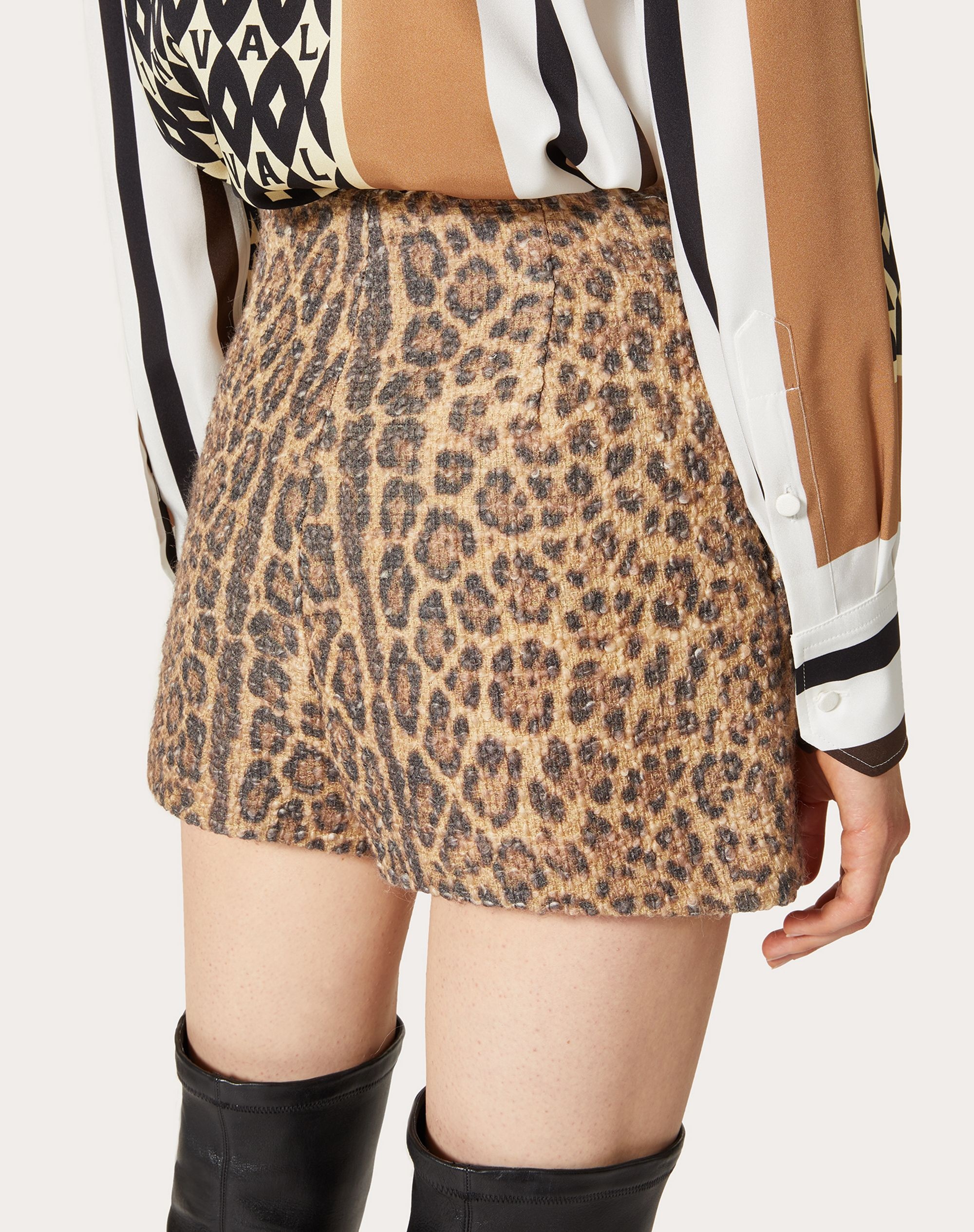 PRINTED TWEED SKORT - 5