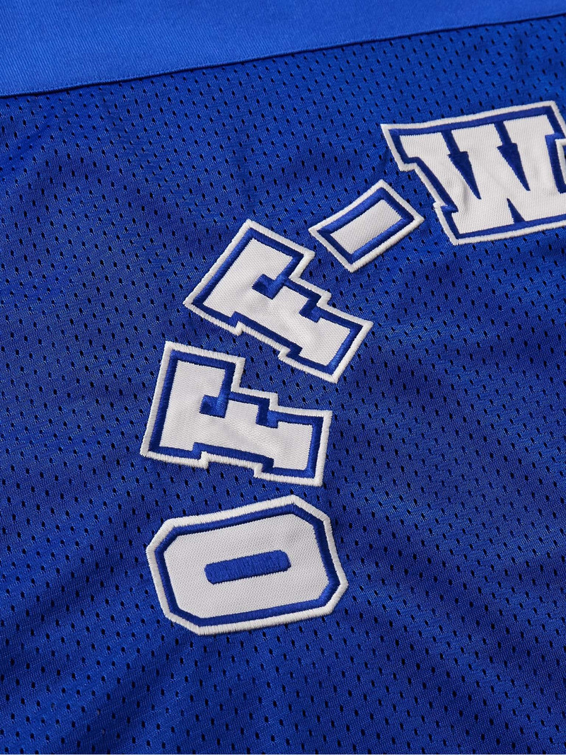 Logo-Appliquéd Embroidered Mesh and Jersey T-Shirt 4