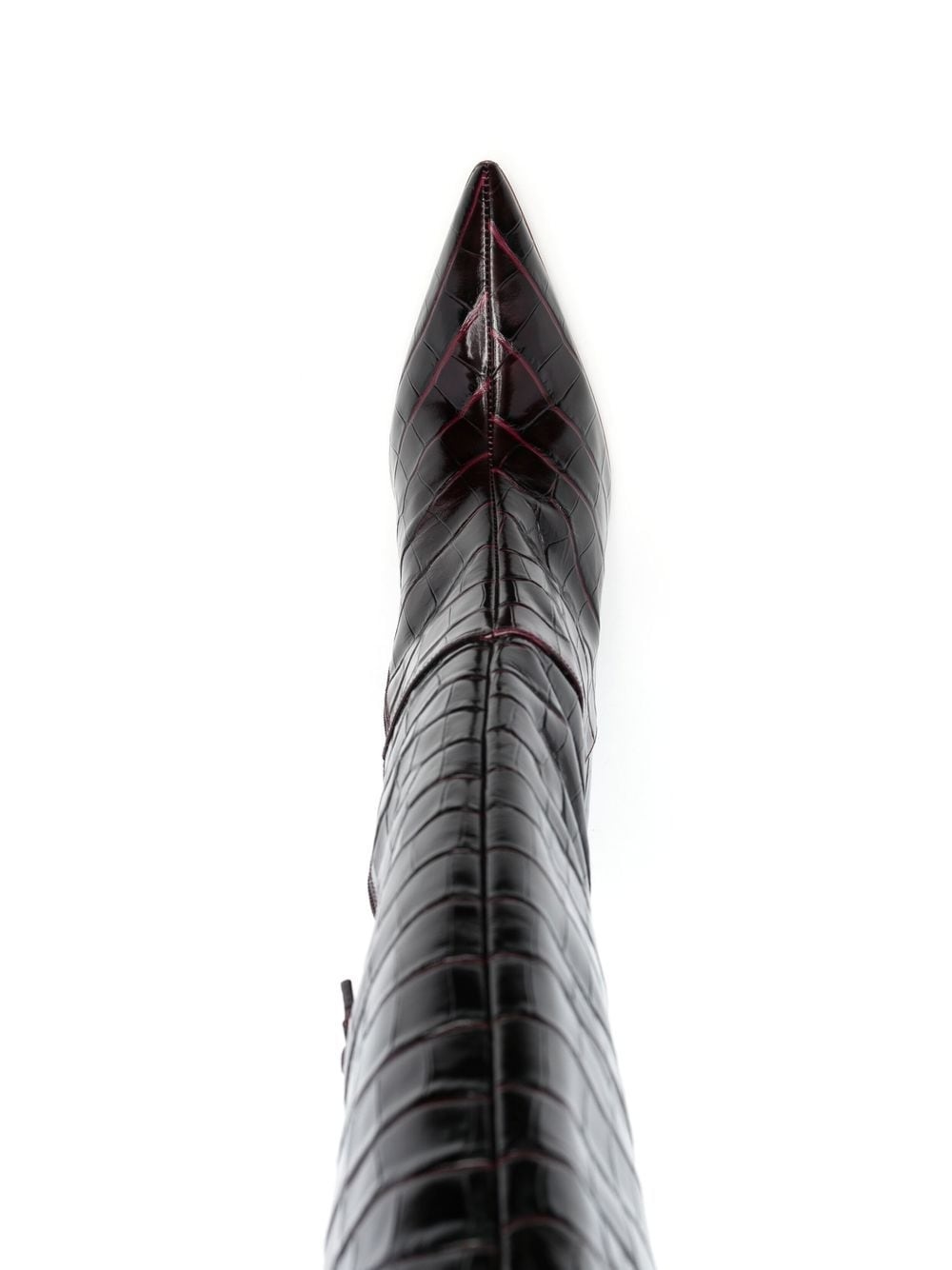 Lucite 100mm thigh-high boots - 4