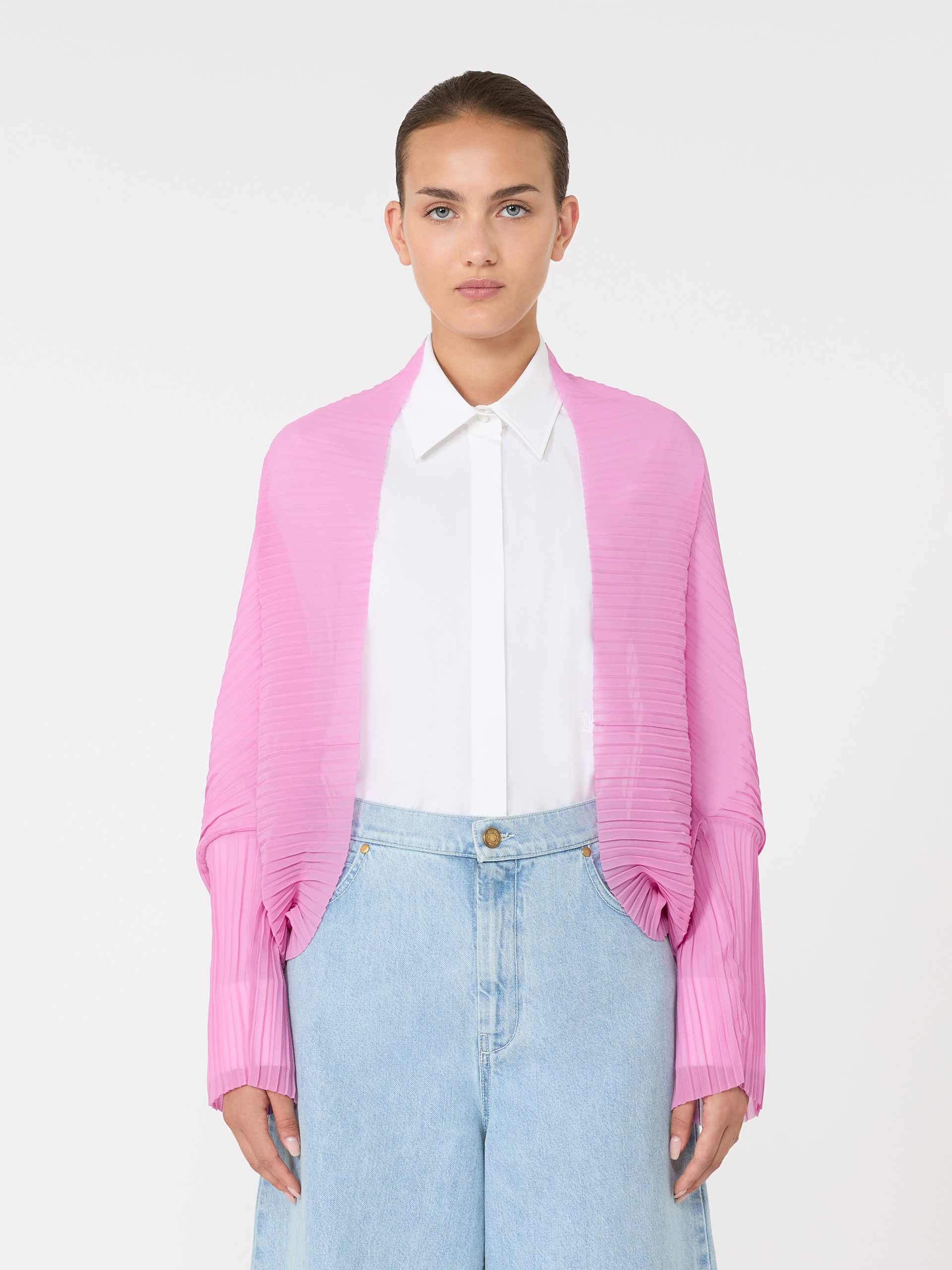 VESUVIO Pleated fabric shrug - 2