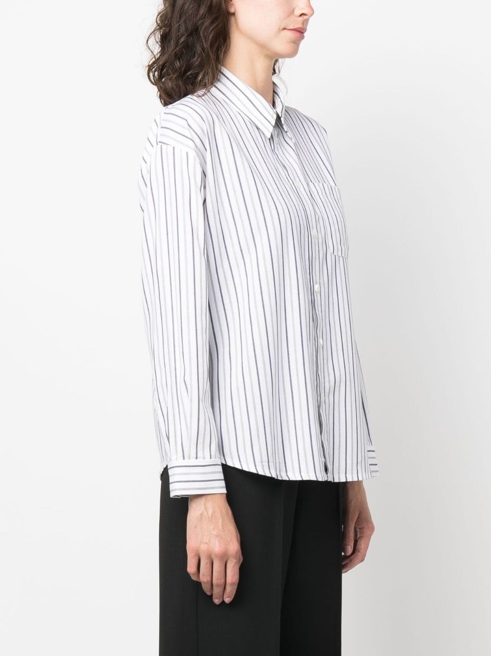 striped cotton-wool blend shirt - 3