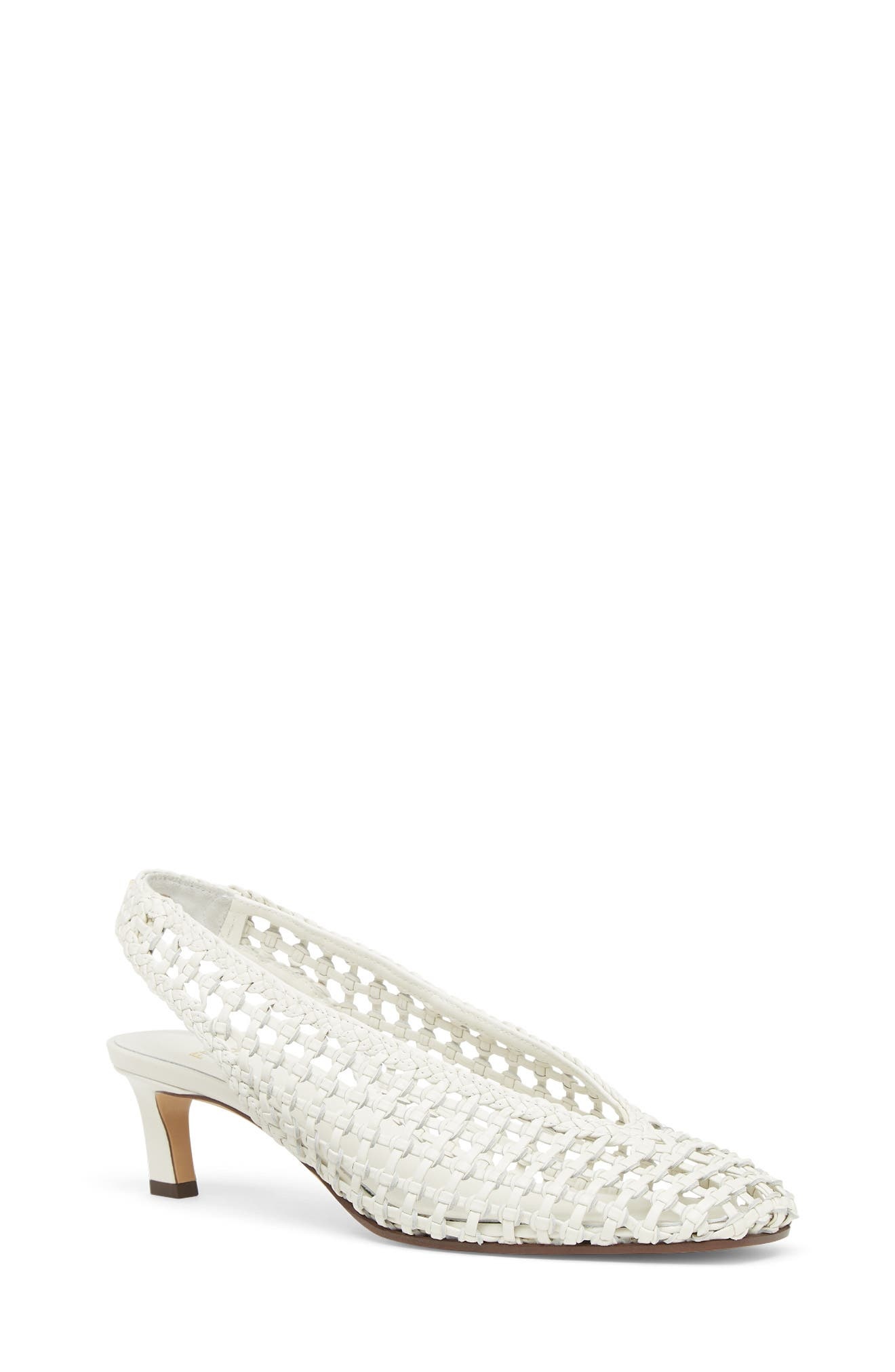 Fendi Woven Slingback Pump in Bianco Seta at Nordstrom - 1