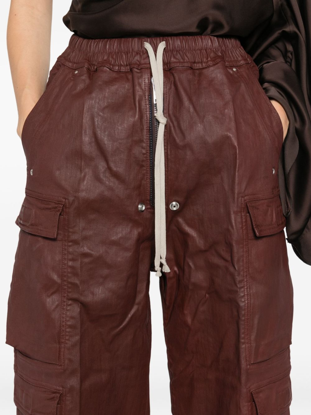 cargo-pocket drawstring trousers - 5