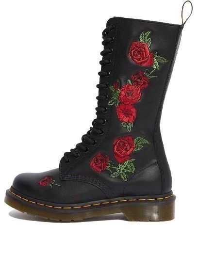 (WMNS) Dr.Martens 1914 Vonda Leather Mid Calf Boots 'Black' 12761001 - 1