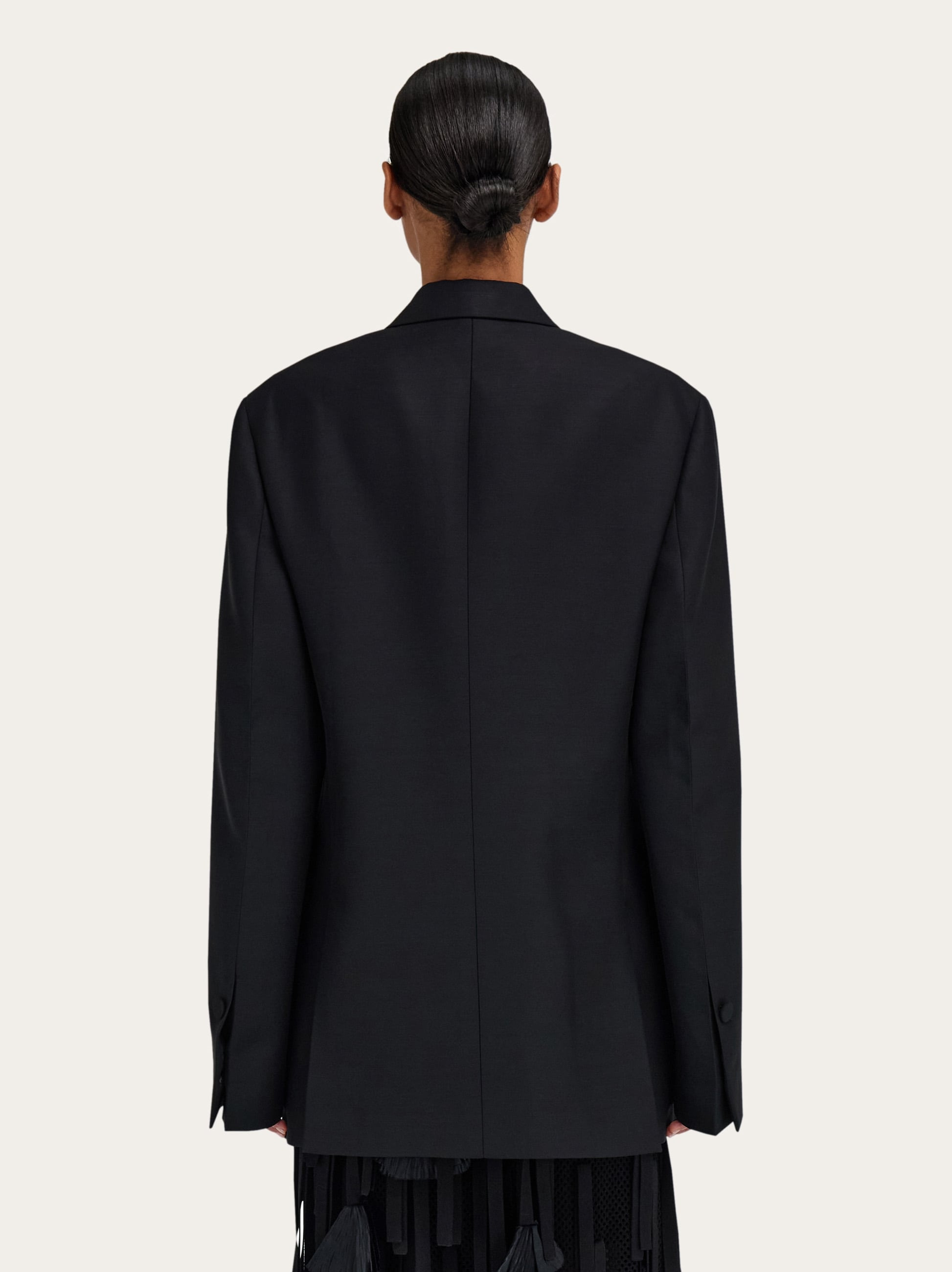Double breasted tuxedo-inspired jacket - 3