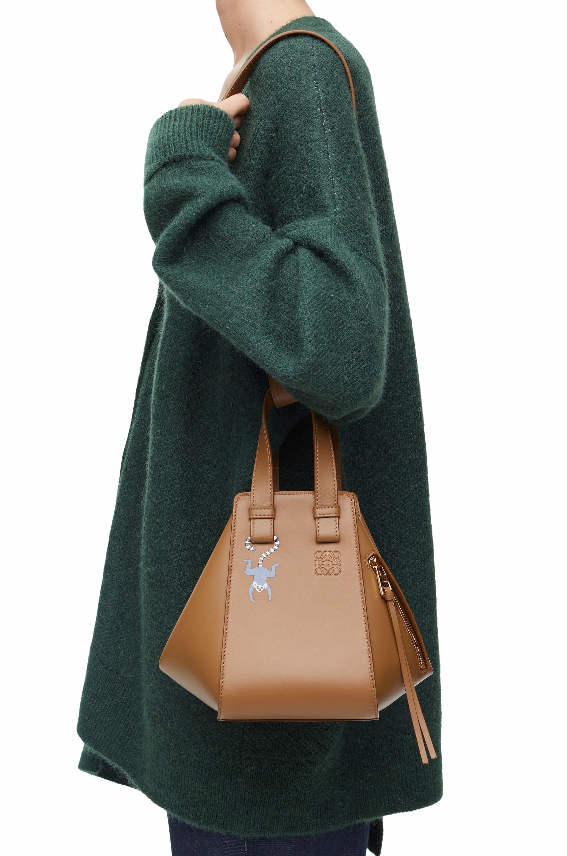 Lemur compact Hammock bag in satin calfskin - 3