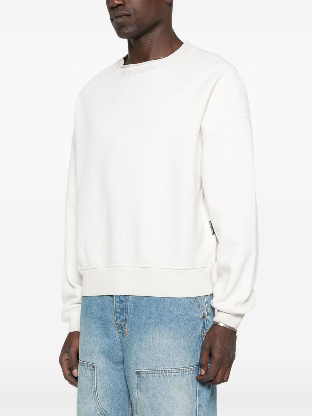 crew-neck cotton sweatshirt - 3