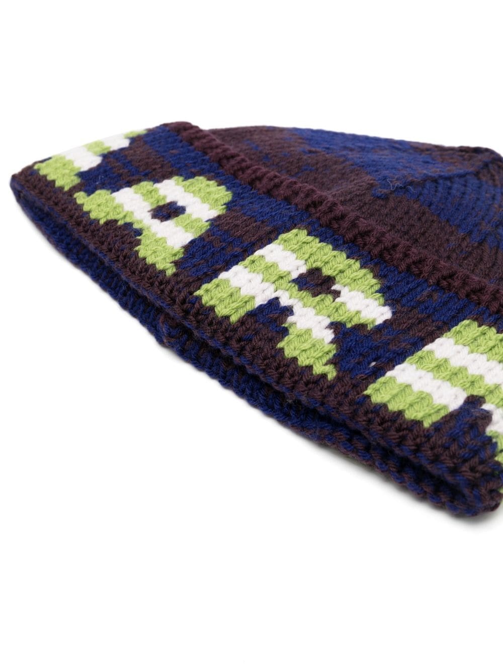 intarsia-knit logo beanie - 2