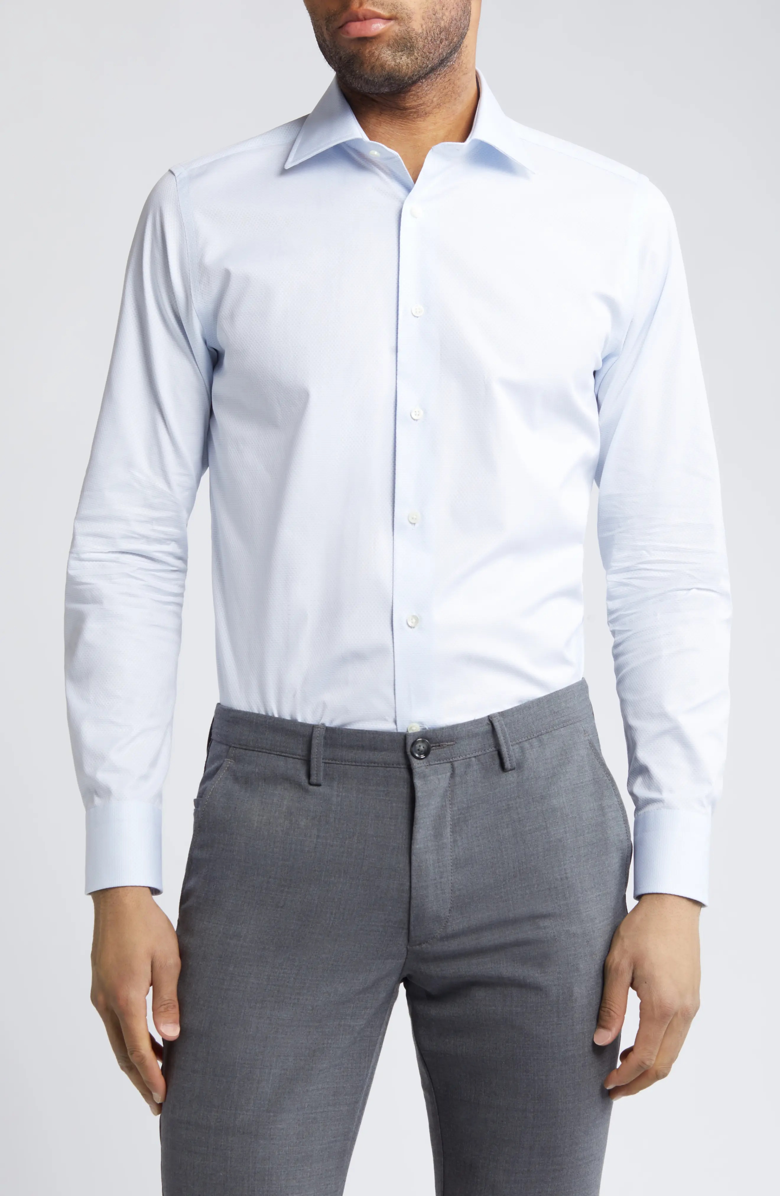 Impeccabile Pattern Cotton Dress Shirt - 1