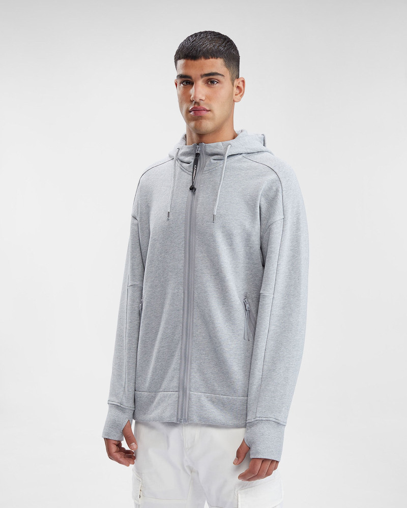 C.P. Company Diagonal Raised Fleece Goggle Hoodie outlook