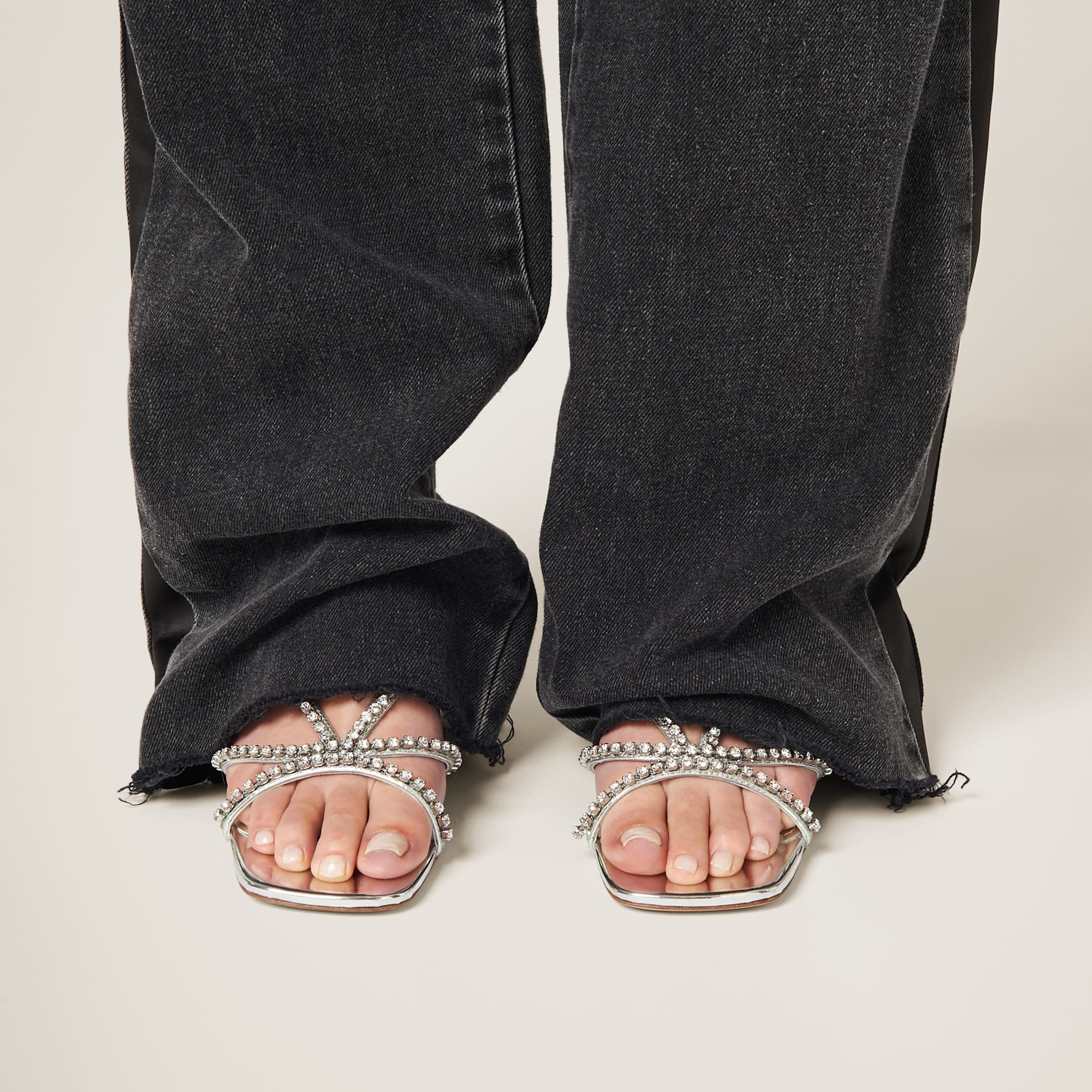 Metallic leather sandals - 5