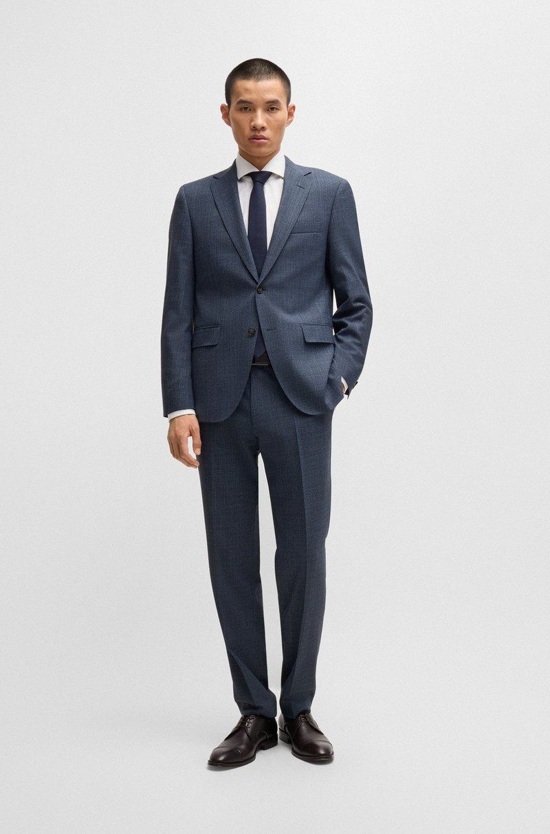 REGULAR-FIT SUIT IN MICRO-PATTERNED STRETCH FABRIC 1