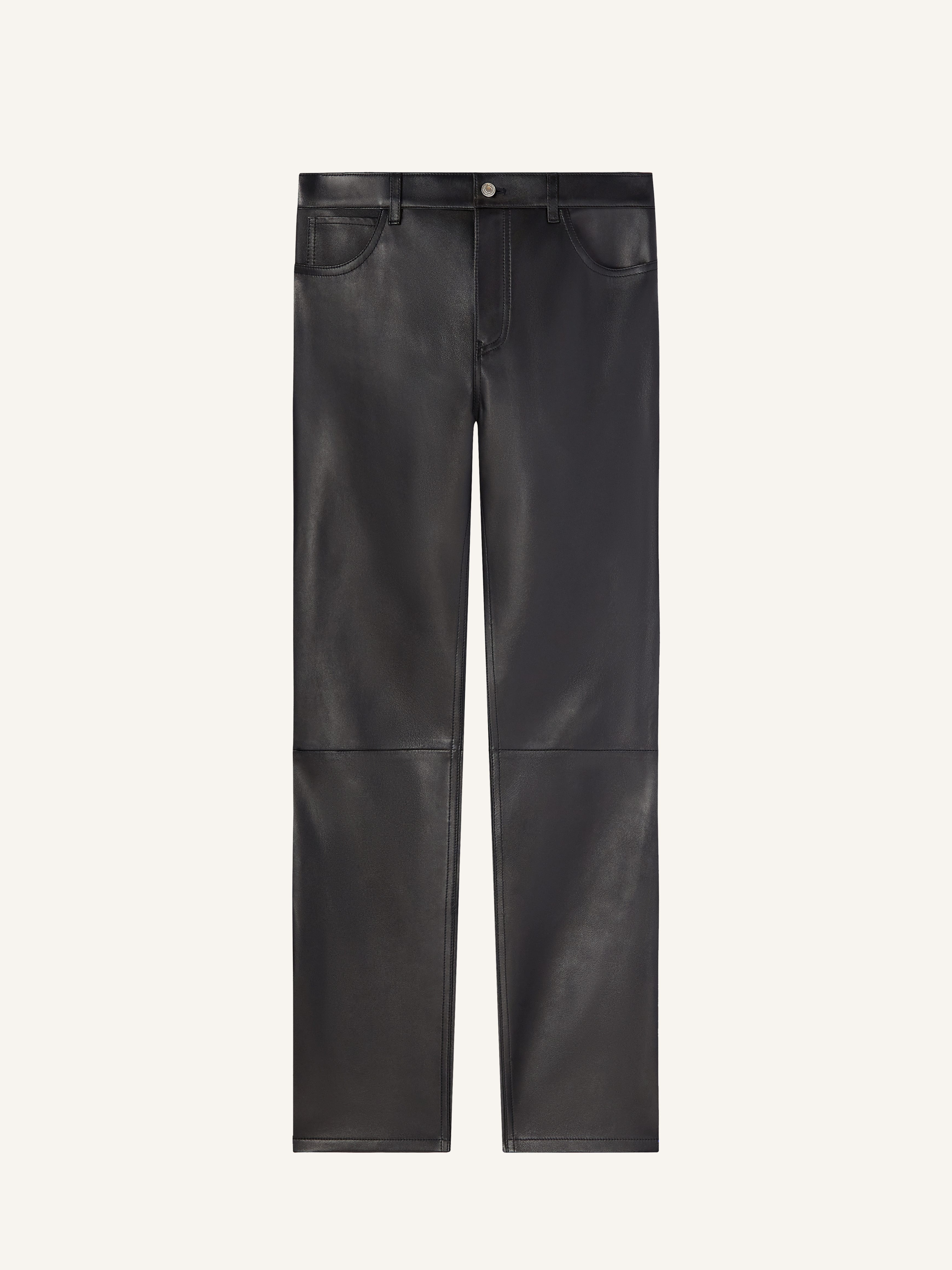 5-POCKET VINTAGE LEATHER PANTS - 1