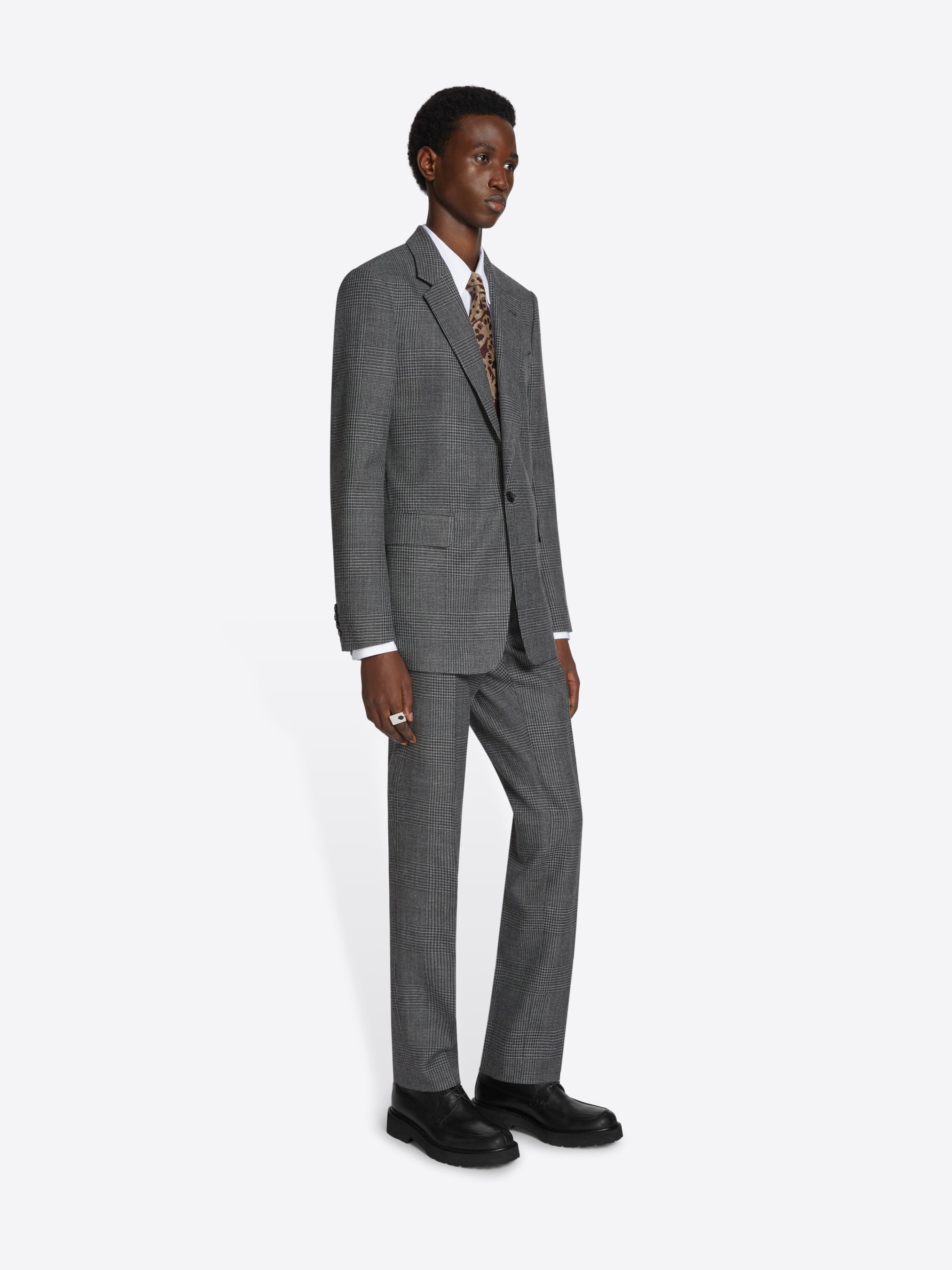 CHECKED WOOL SUIT - 3