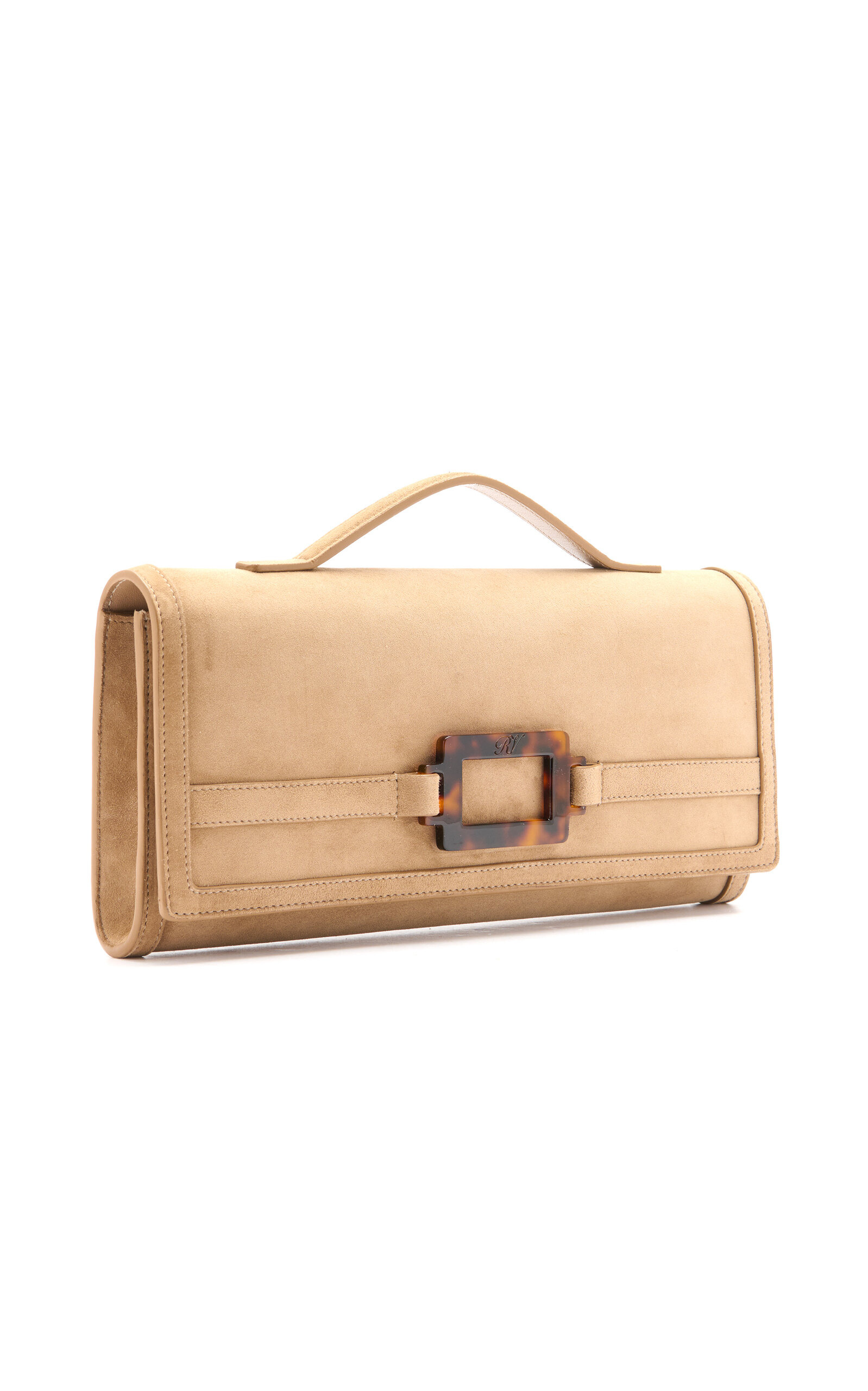 Belle Vivier Suede Clutch brown - 3
