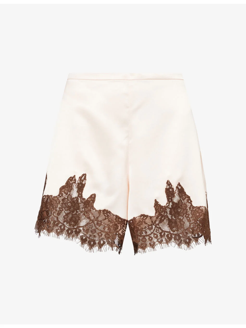 Fern Lace-Trim Satin Shorts - 1