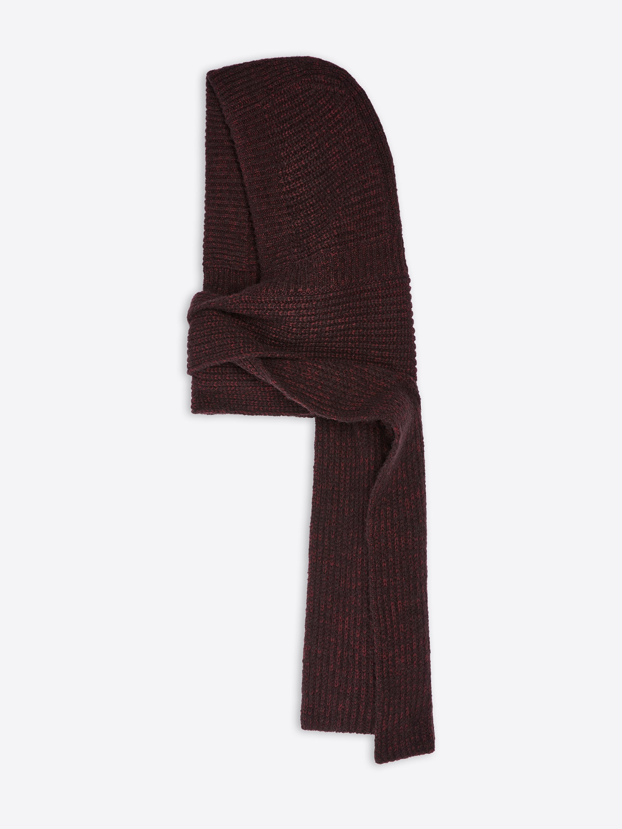 HOODED WOOL SCARF - 2
