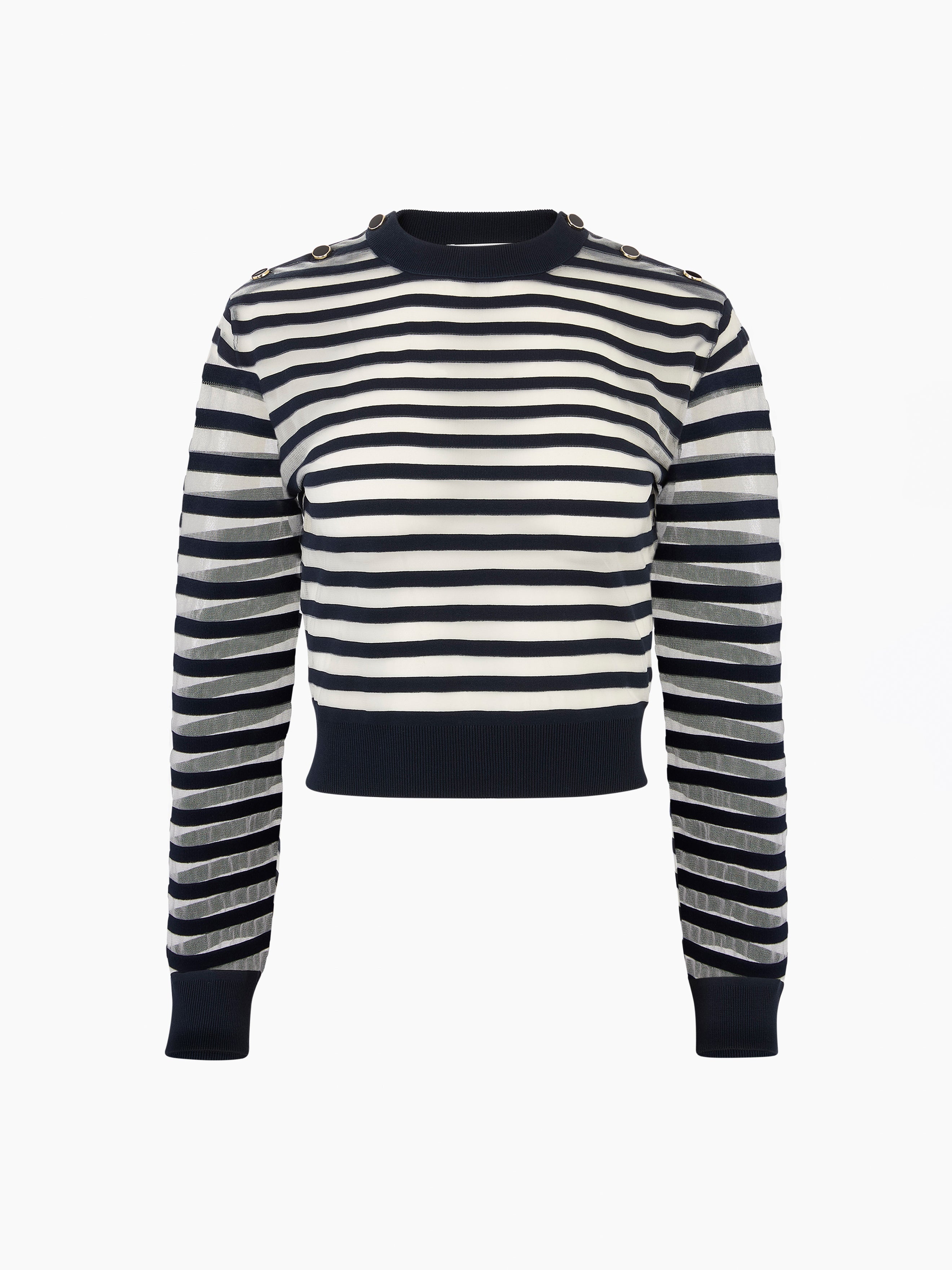 TRANSPARENT STRIPED SWEATER - 5