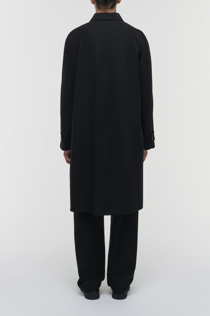 Alain Reversible Coat in Black & Electric Navy Virgin Wool 7