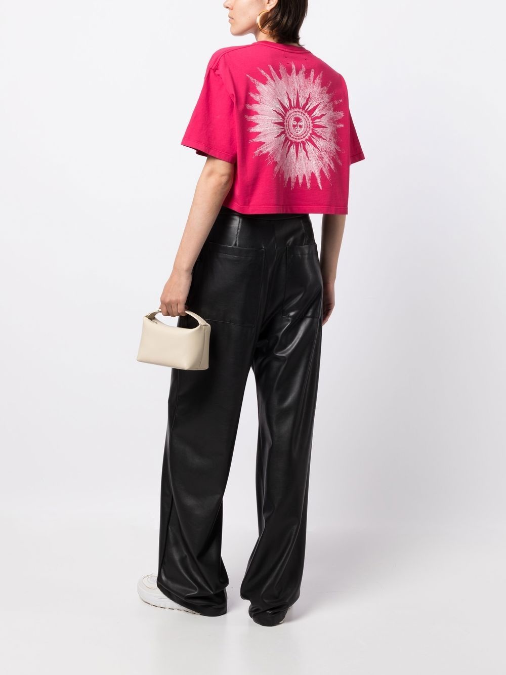 logo-print cropped T-shirt - 2