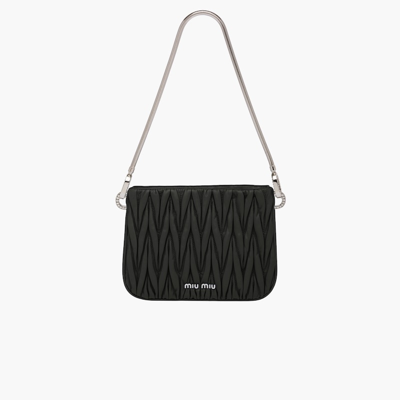 Miu Sassy matelassé nappa leather handbag - 2