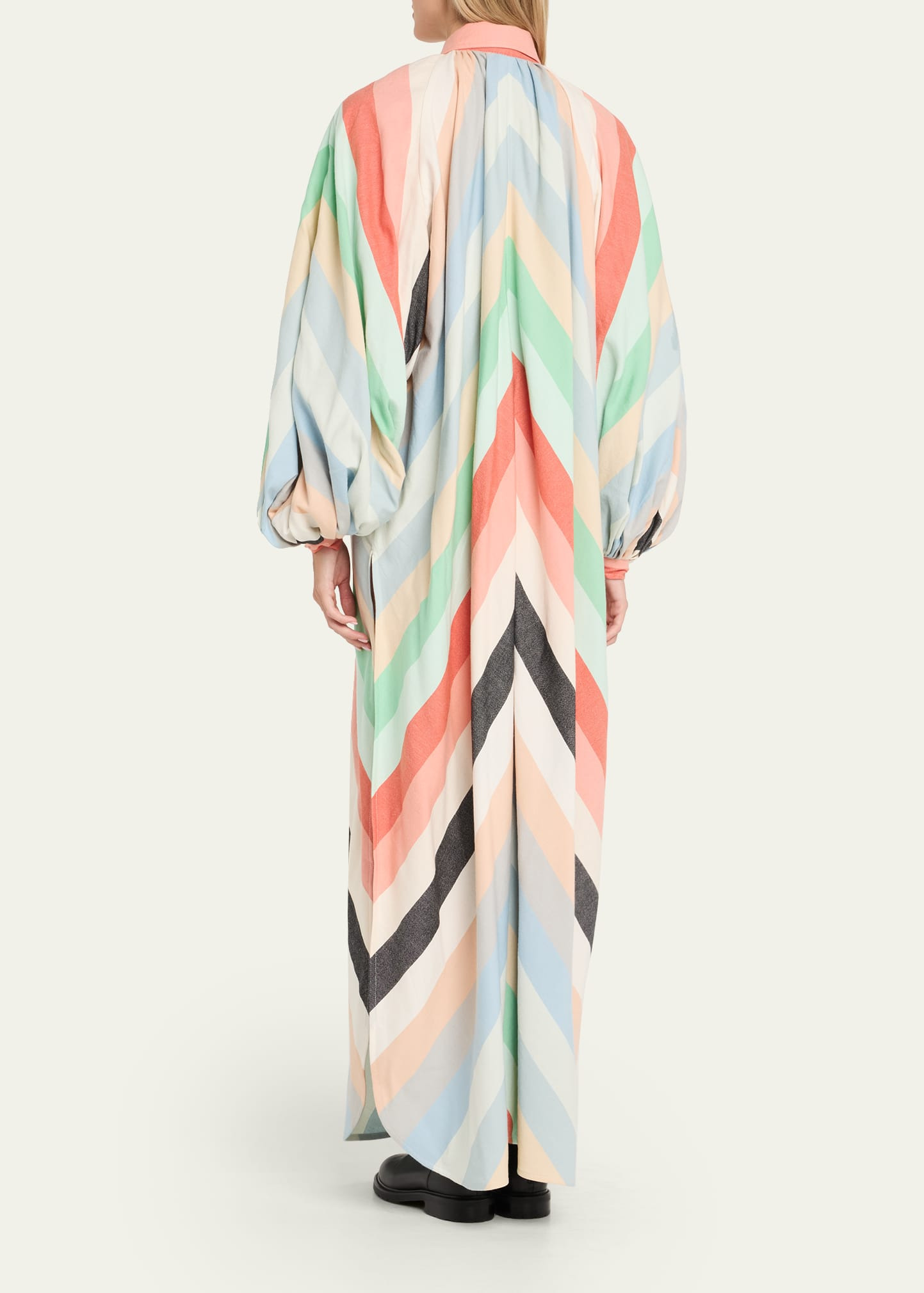 The Touareg Dress with Balloon Sleeves - 3
