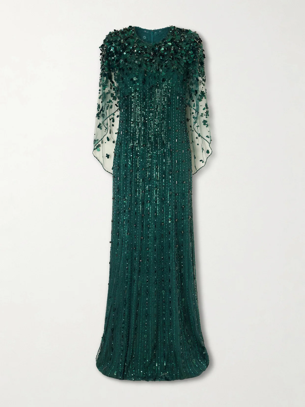 Nettie Embellished Sequined Tulle Gown - 1