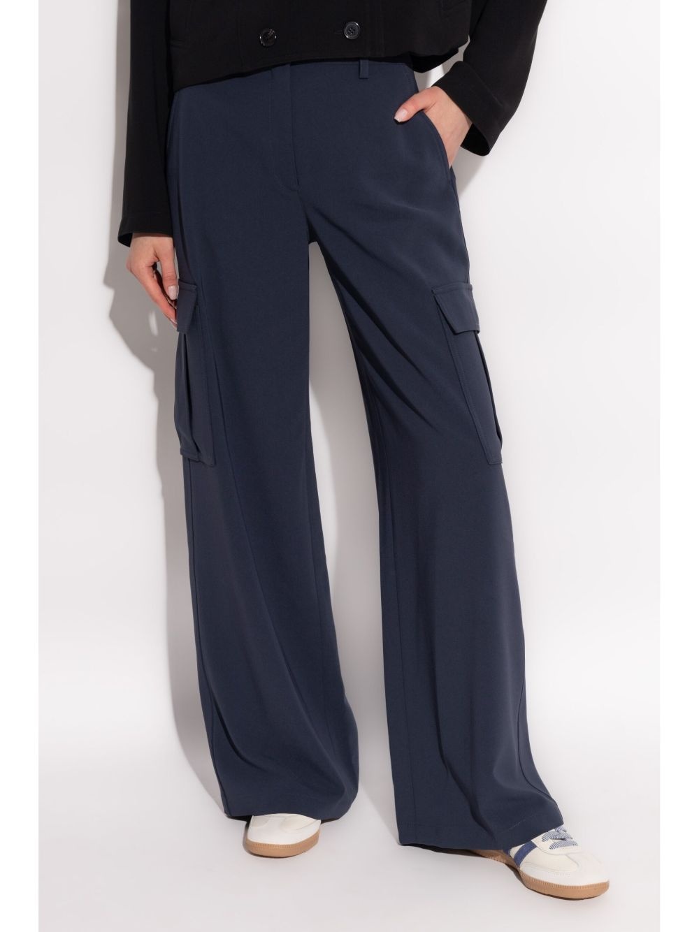 wide-leg cargo trousers - 3