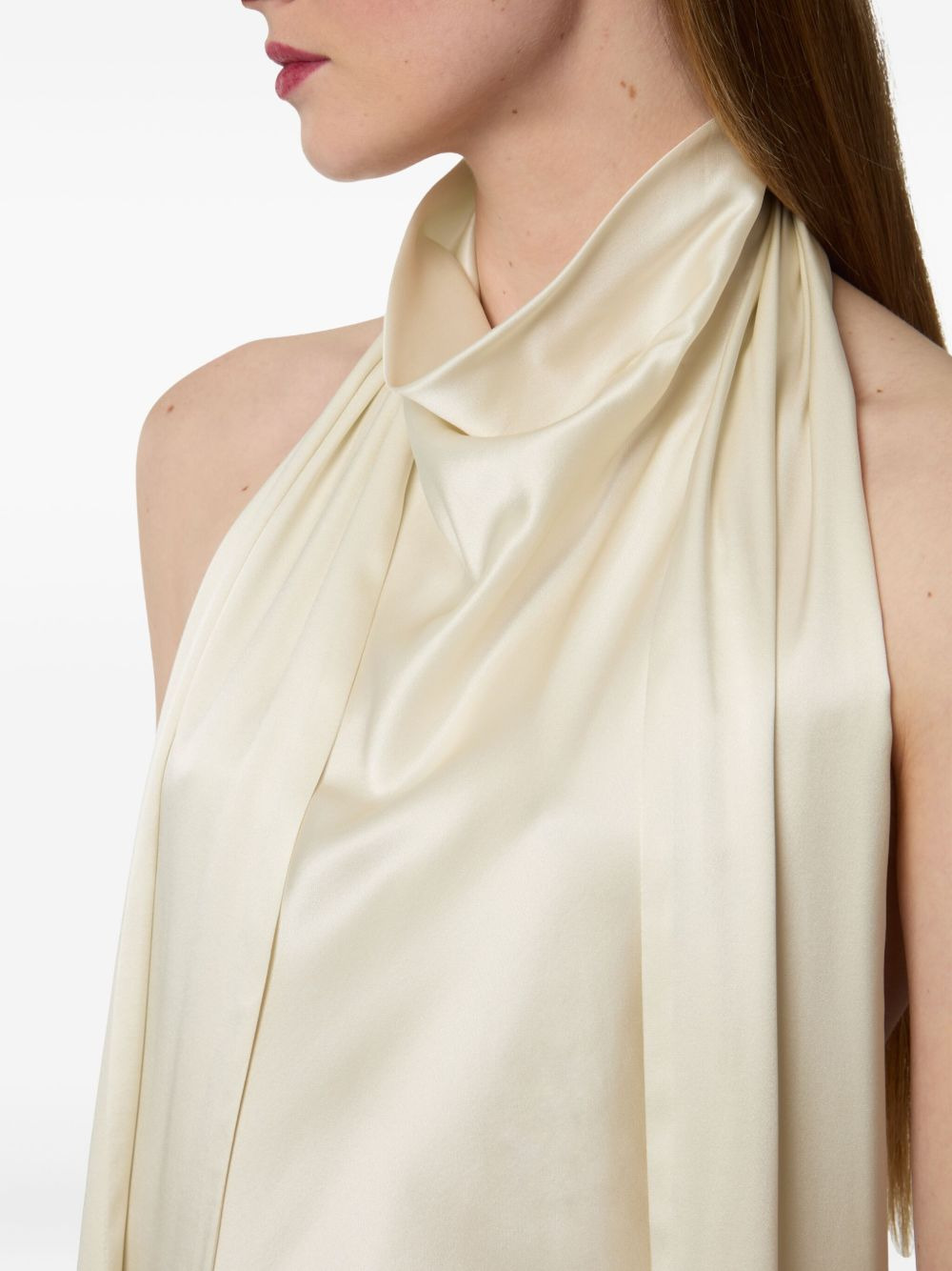 halterneck fringe-detail top - 5