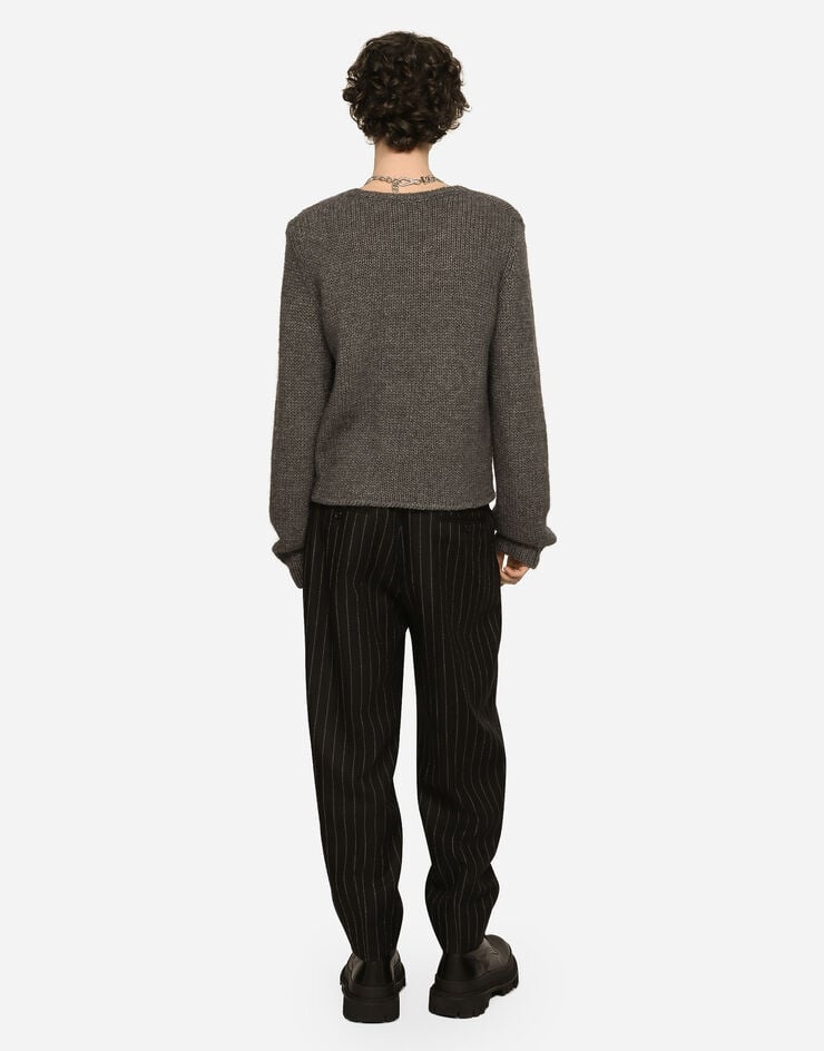 Pinstripe wool pants - 3