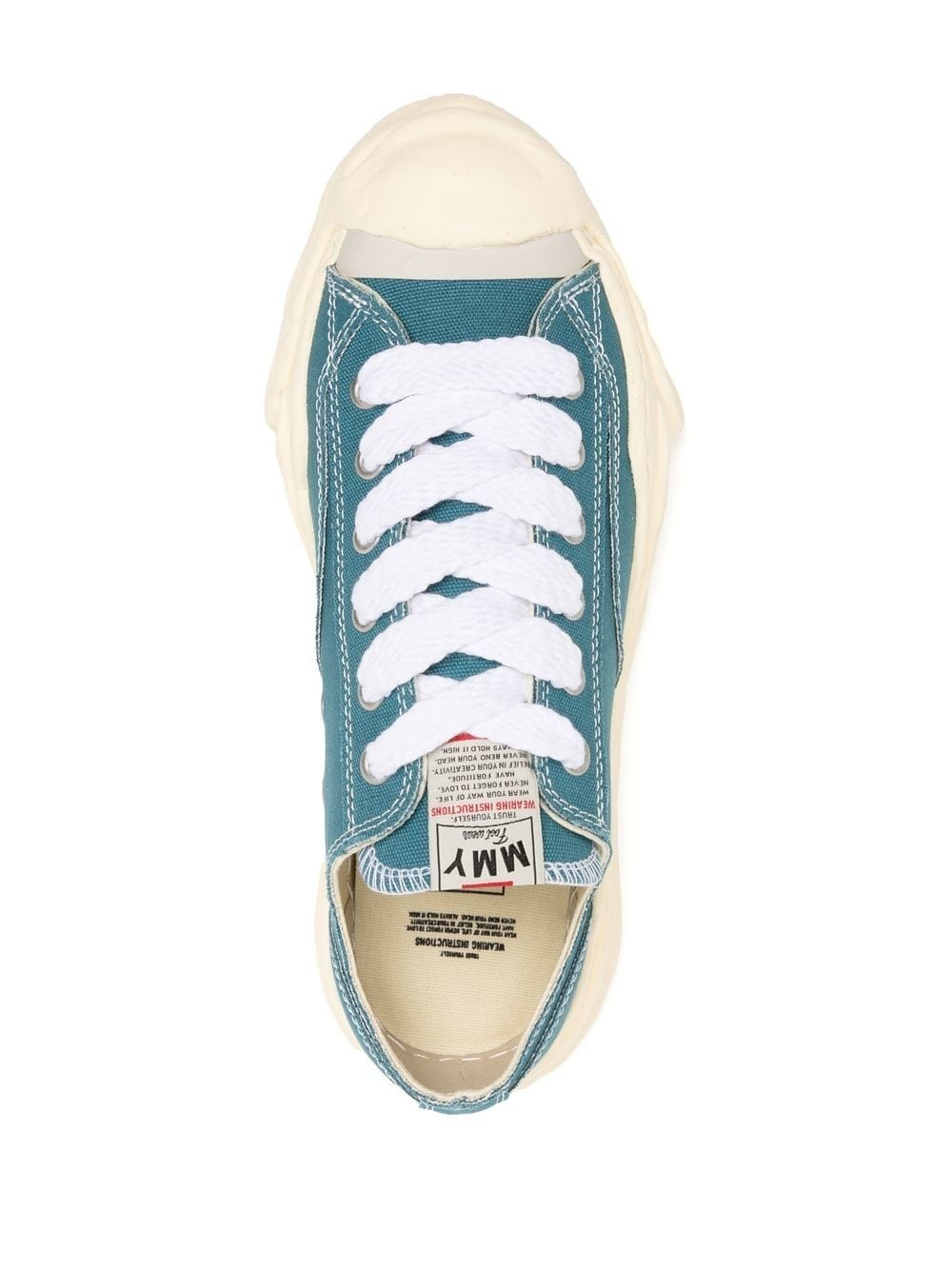 low-top canvas sneakers - 4