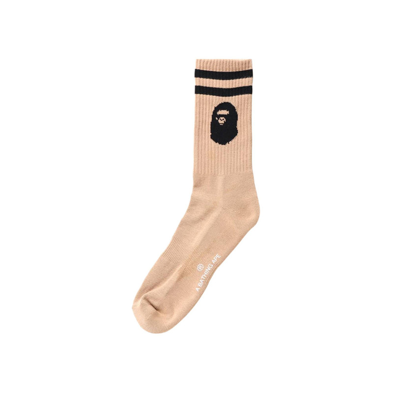 BAPE Ape Head Socks 'Beige' 1