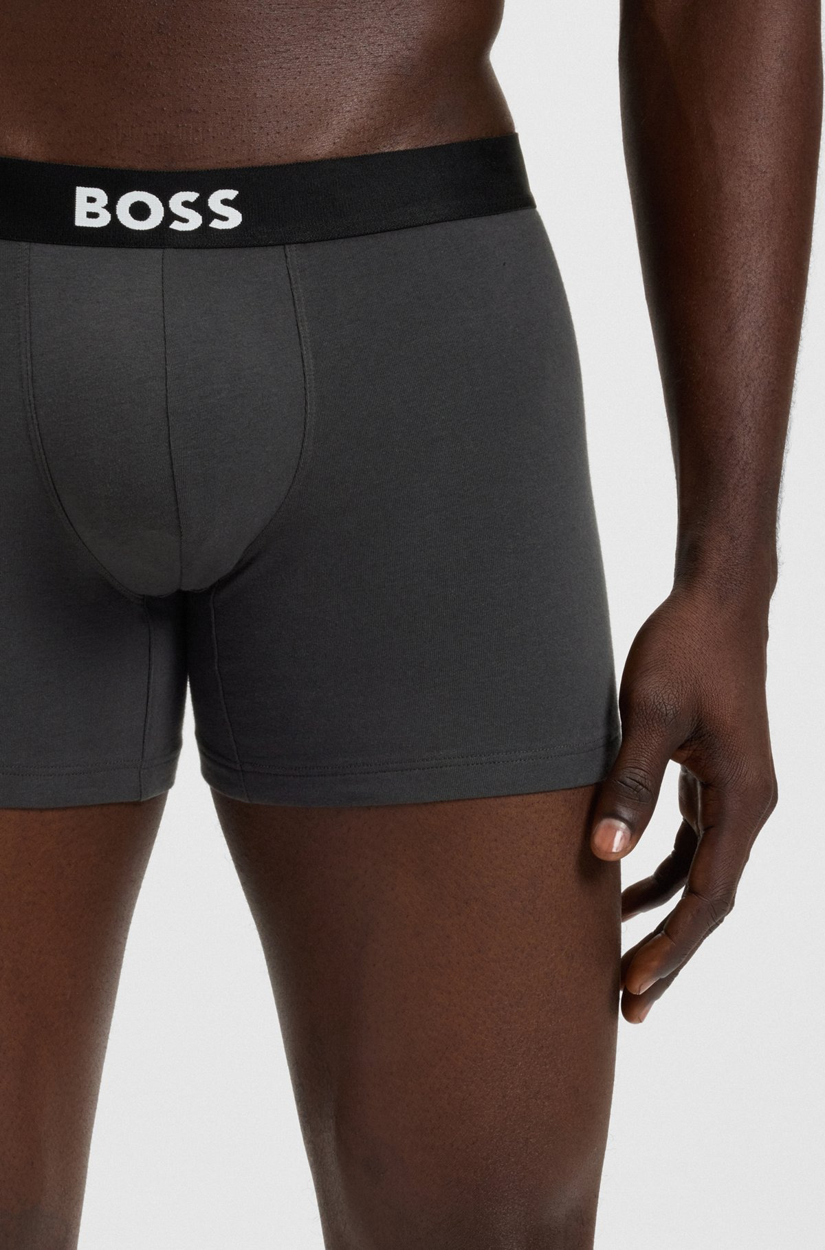 TWO-PACK OF STRETCH-COTTON BOXER BRIEFS WITH LOGO WAISTBANDS - 4