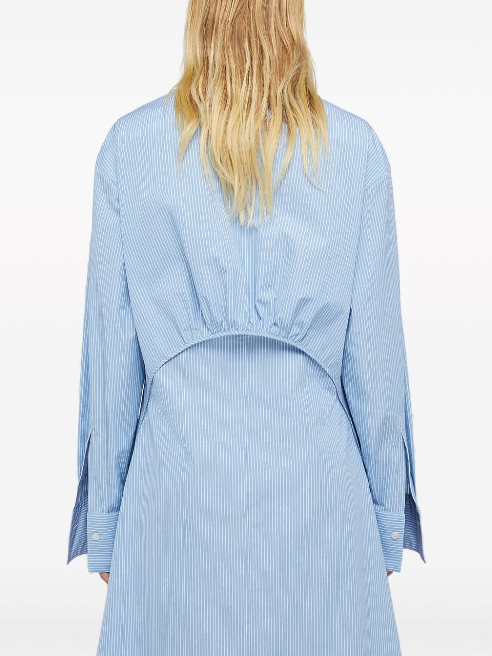 plastron poplin shirtdress - 4