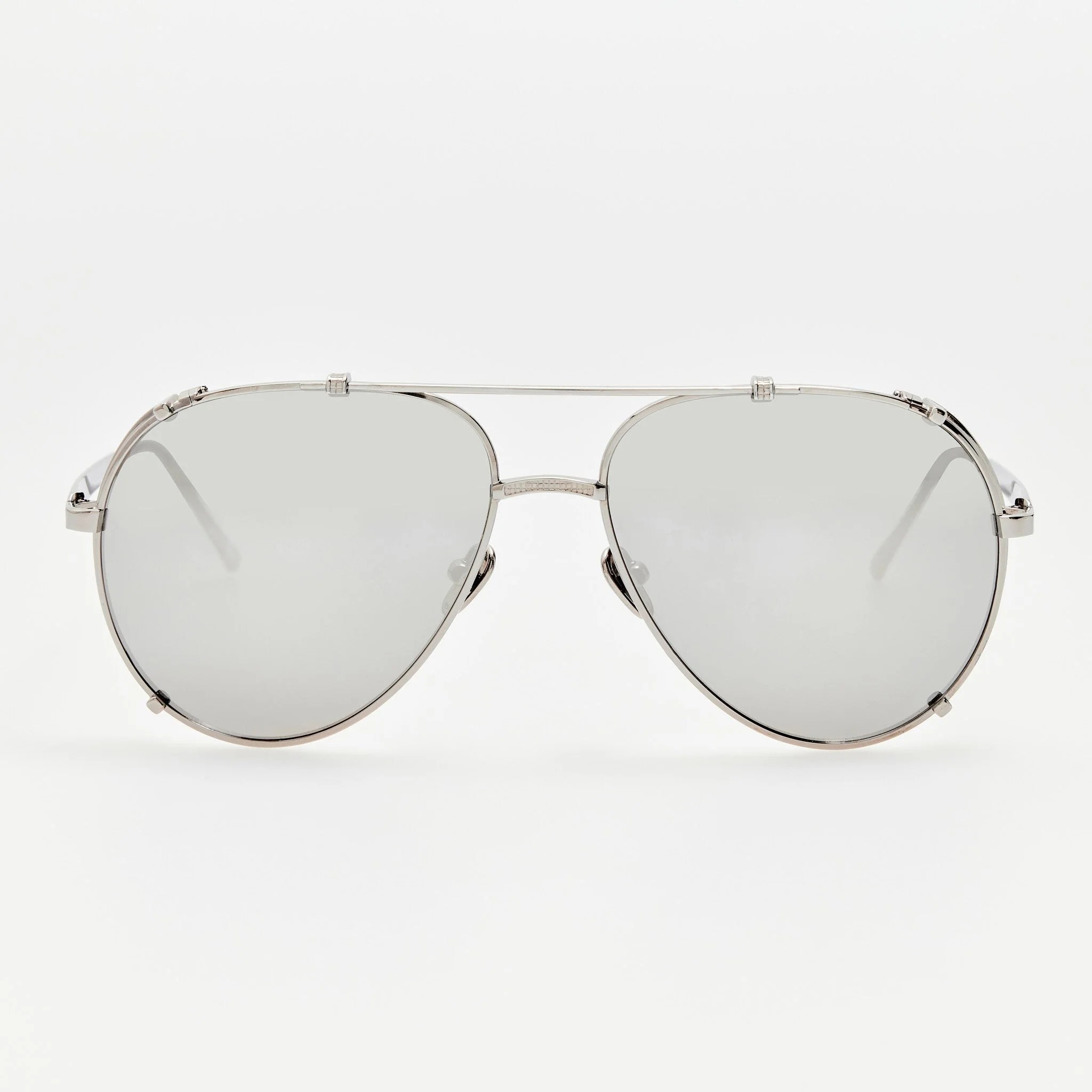 NEWMAN AVIATOR SUNGLASSES IN WHITE GOLD - 1