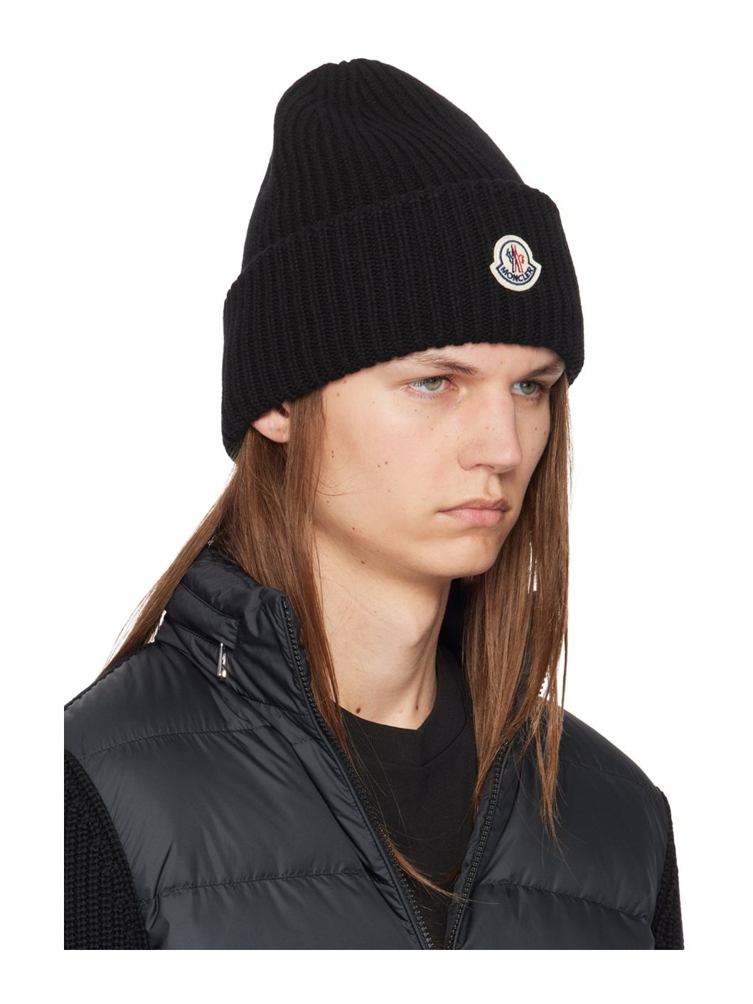 Black Wool & Cashmere Beanie - 2