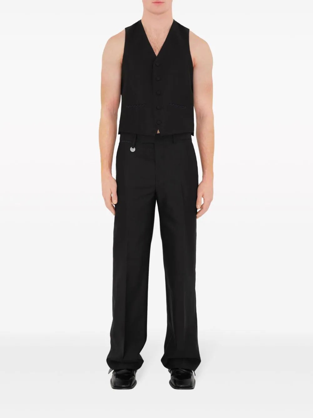 STRAIGHT-LEG WOOL-BLEND TROUSERS - 2