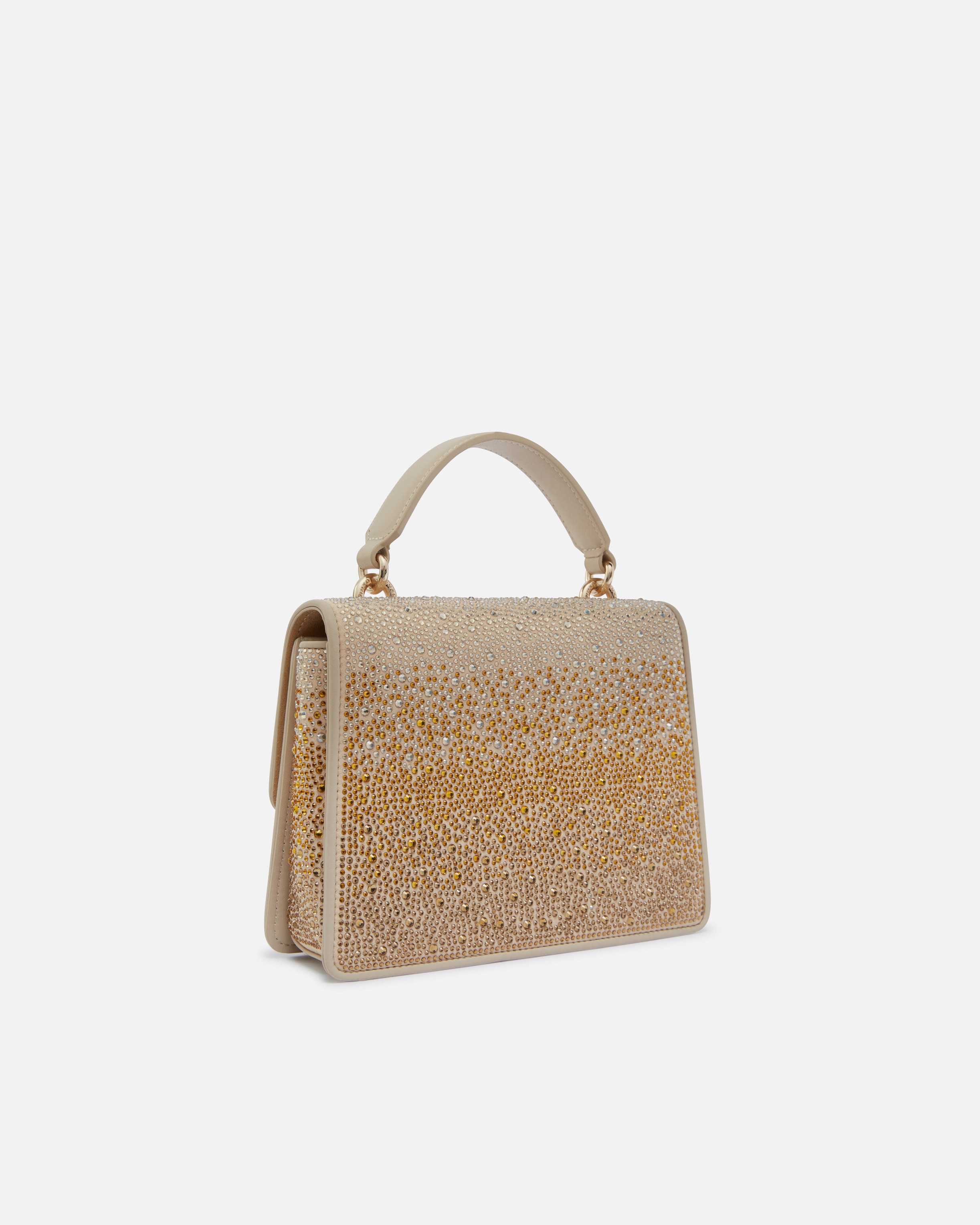 MINI LOVE BAG HANDBAG WITH GRADIENT-EFFECT RHINESTONES - 2