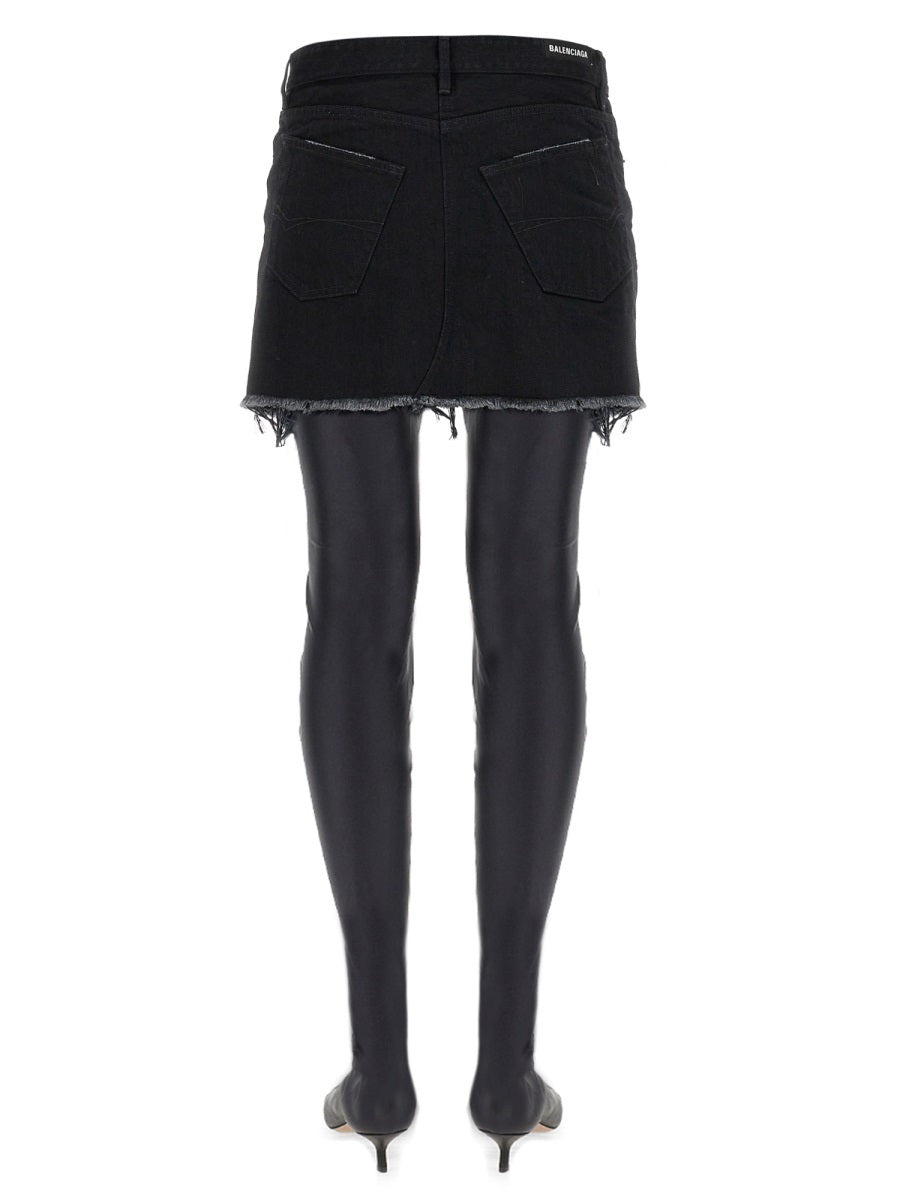 Balenciaga Women Mini Cut-Up Skirt - 2