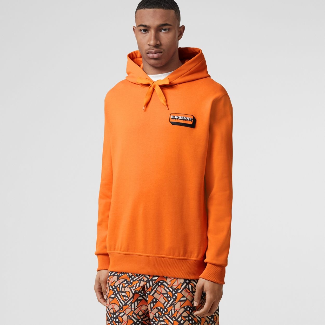 Logo Appliqué Cotton Hoodie - 6