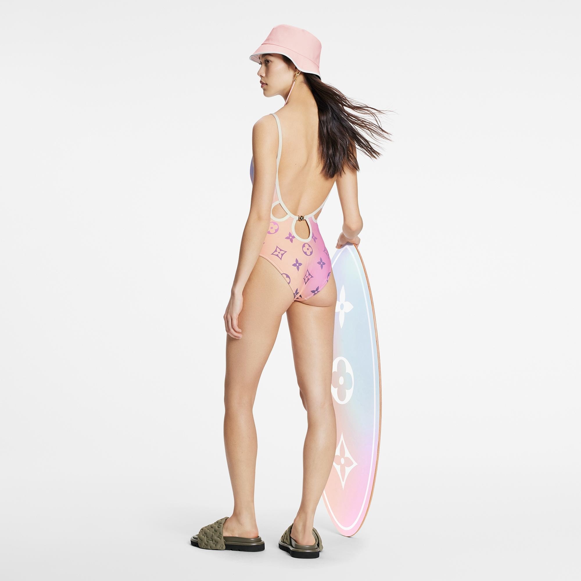Monogram Gradient Cut-Out One-Piece Swimsuit - 4