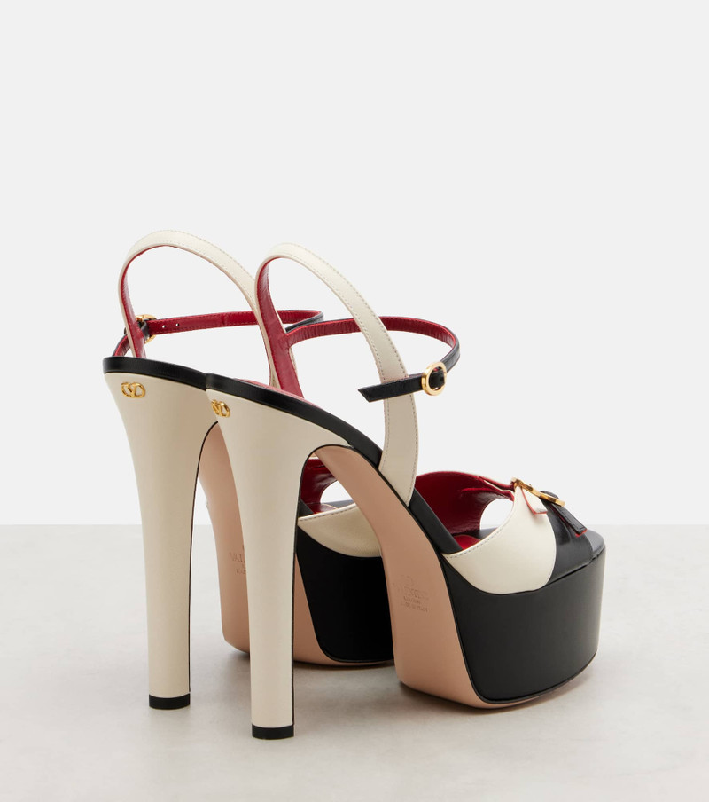 Valentino Crasher 125 leather platform sandals outlook